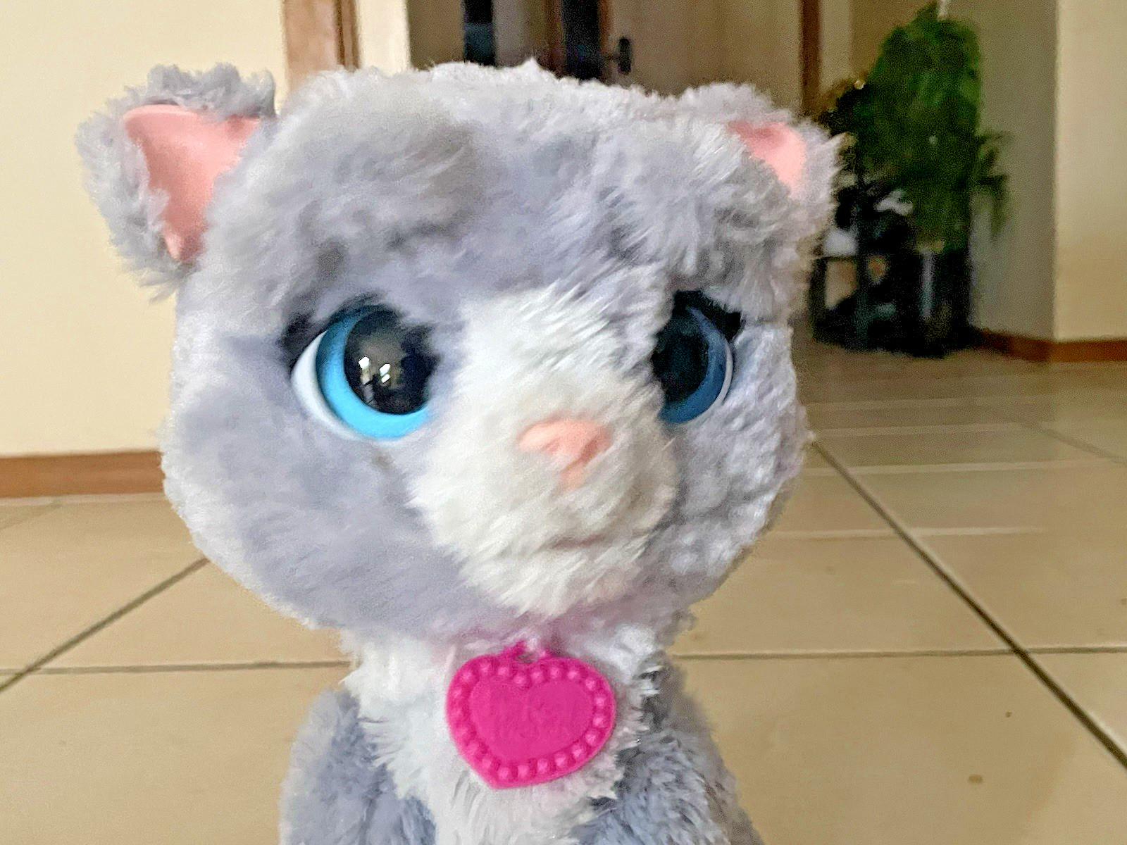 Fur Real Friends Bootsie Interactive Cat Grey White Plush Kitty With Batteries