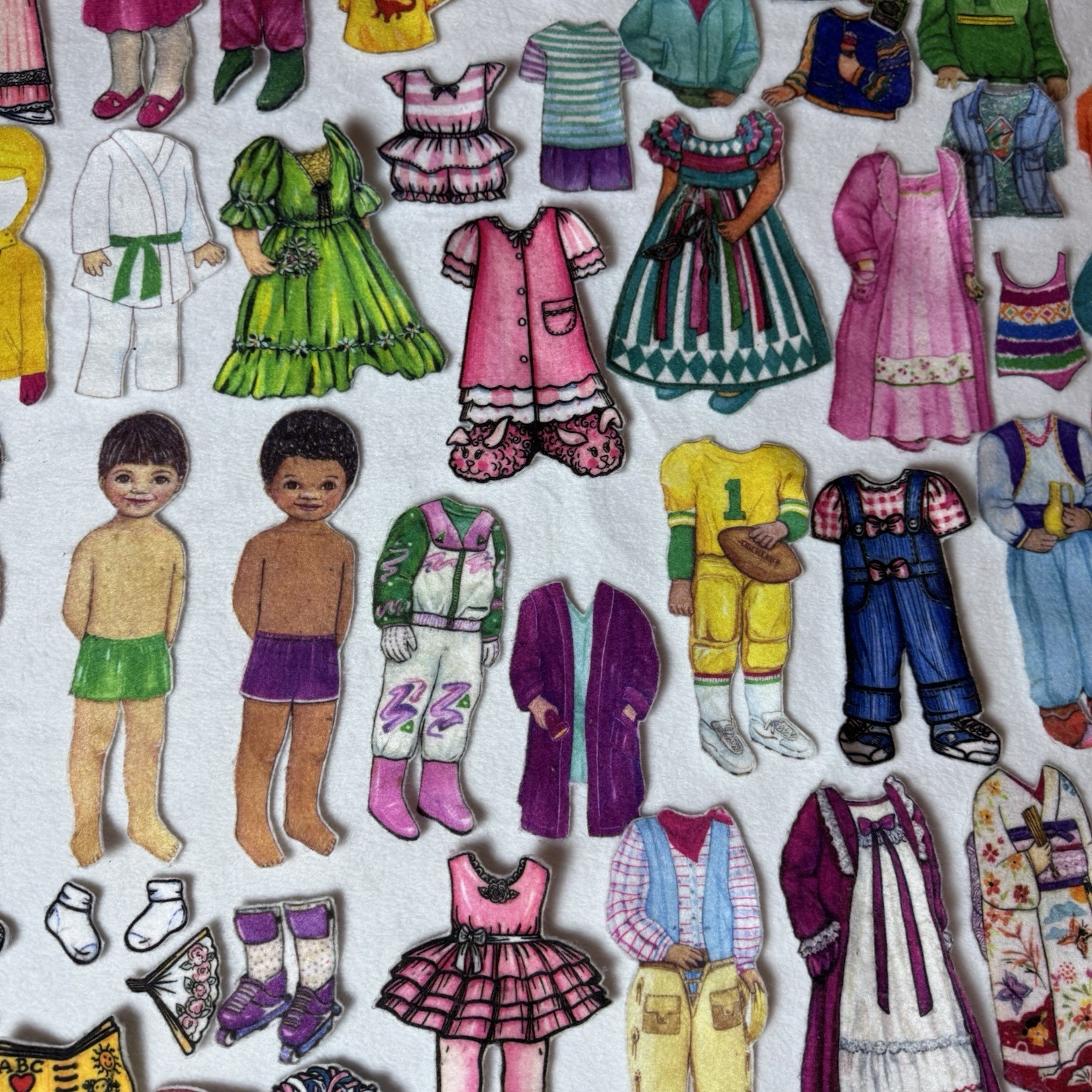 Vintage Felt Dress Up Felt Characters Flannel Graph Flannelgraph Dolls 80s