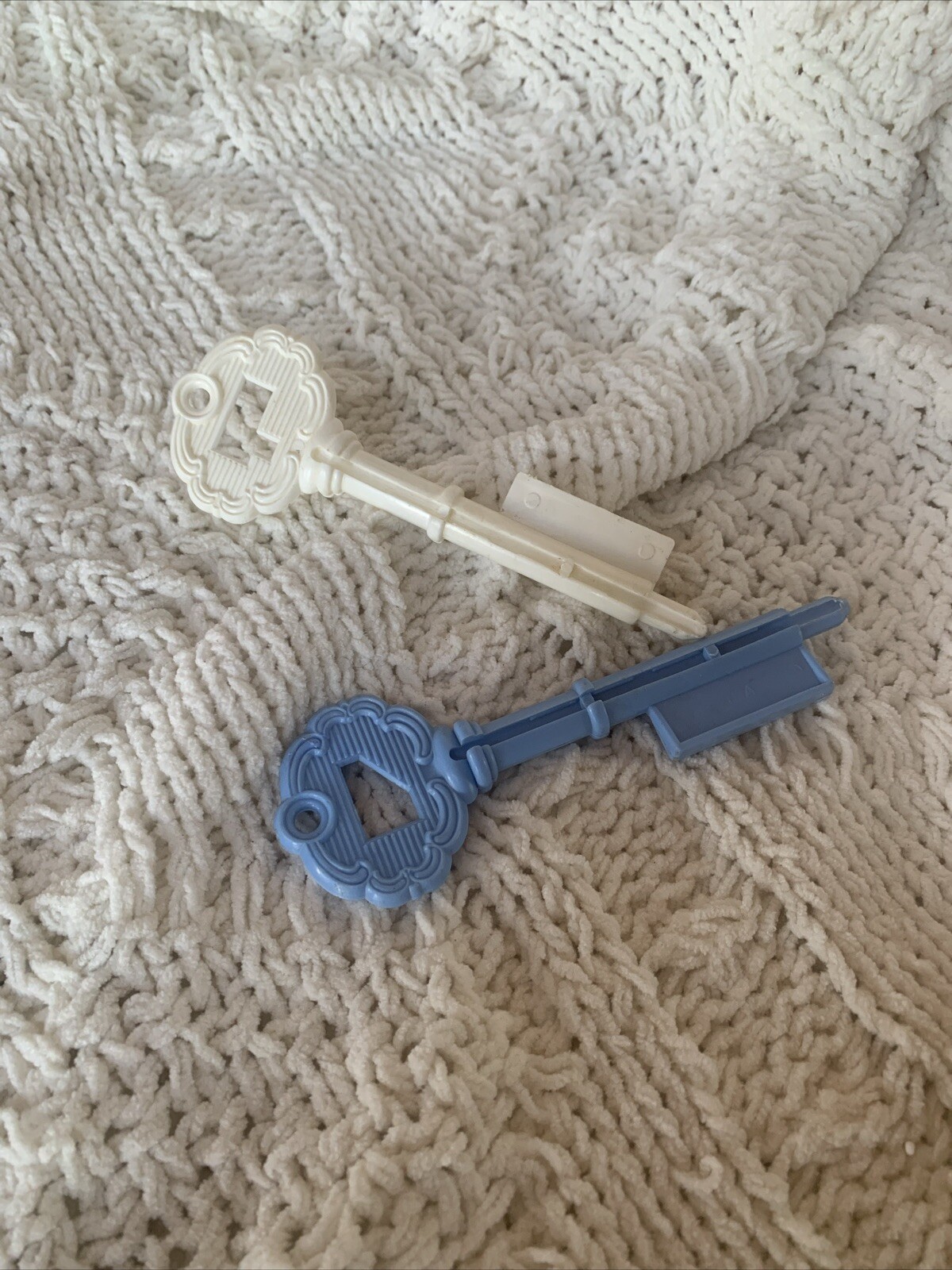 Two Keys of Learning A Child Guidance Toy Replacement Keys Light Blue And White