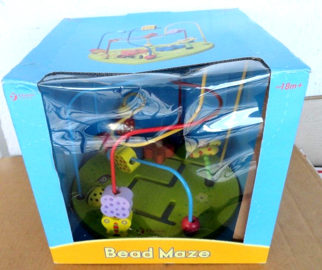 Classic World Kids Play Bead Maze Activity brand new in box (damaged box)