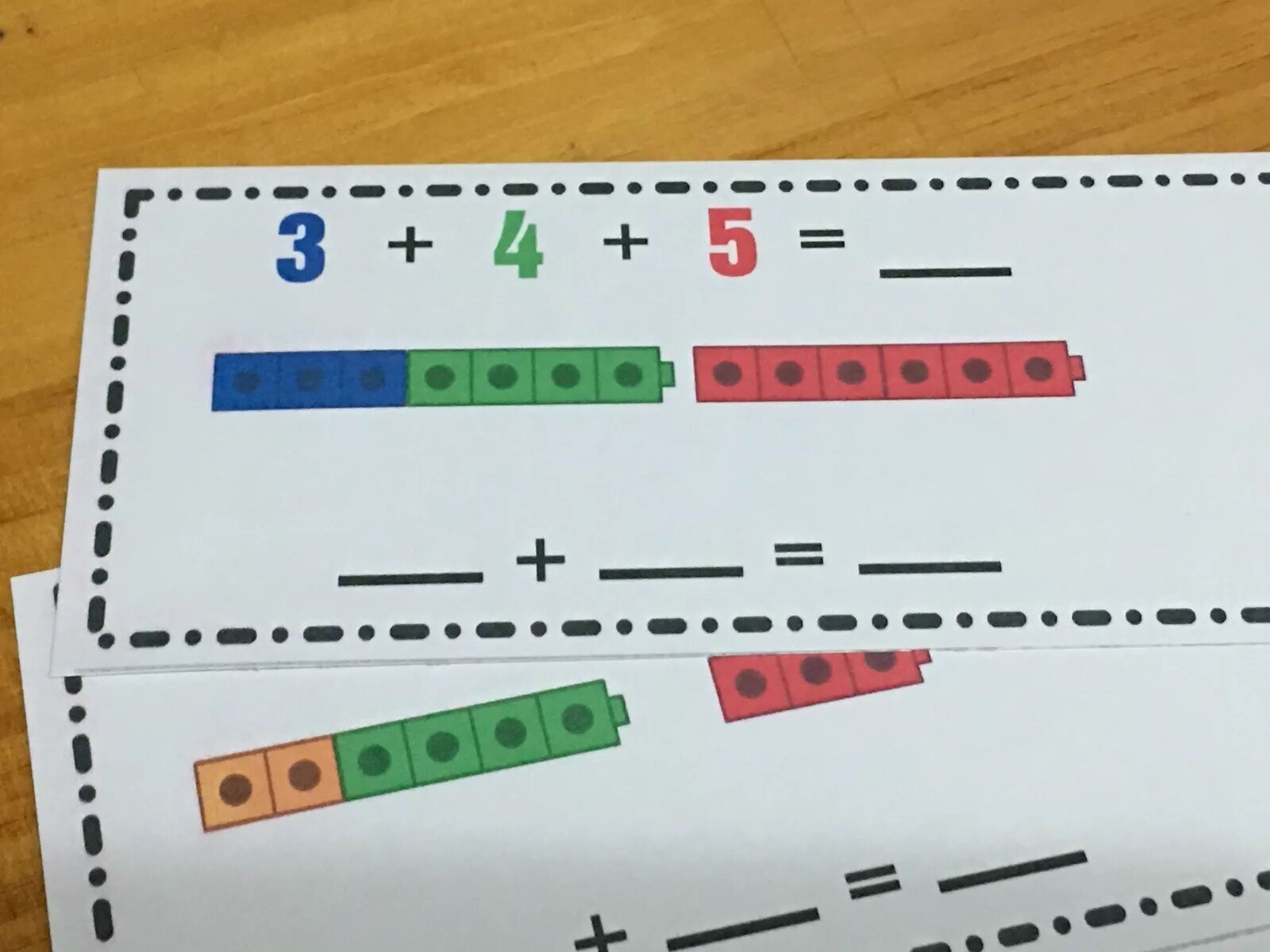 2-Way Three Digit Addition – Wipe & Write Learning Center – 21 Laminated cards