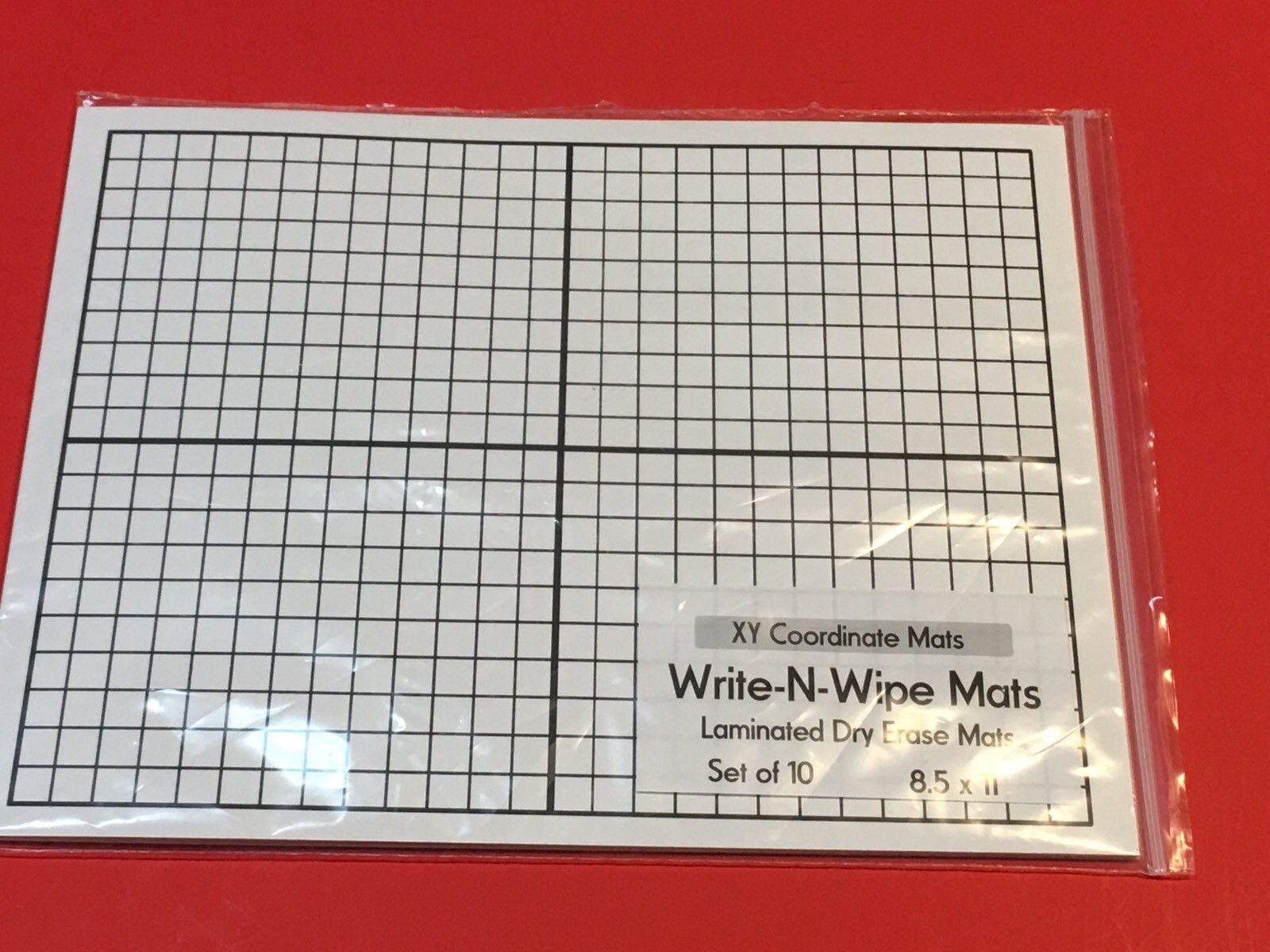 XY Coordinate Mat – Laminated Dry Erase Mats