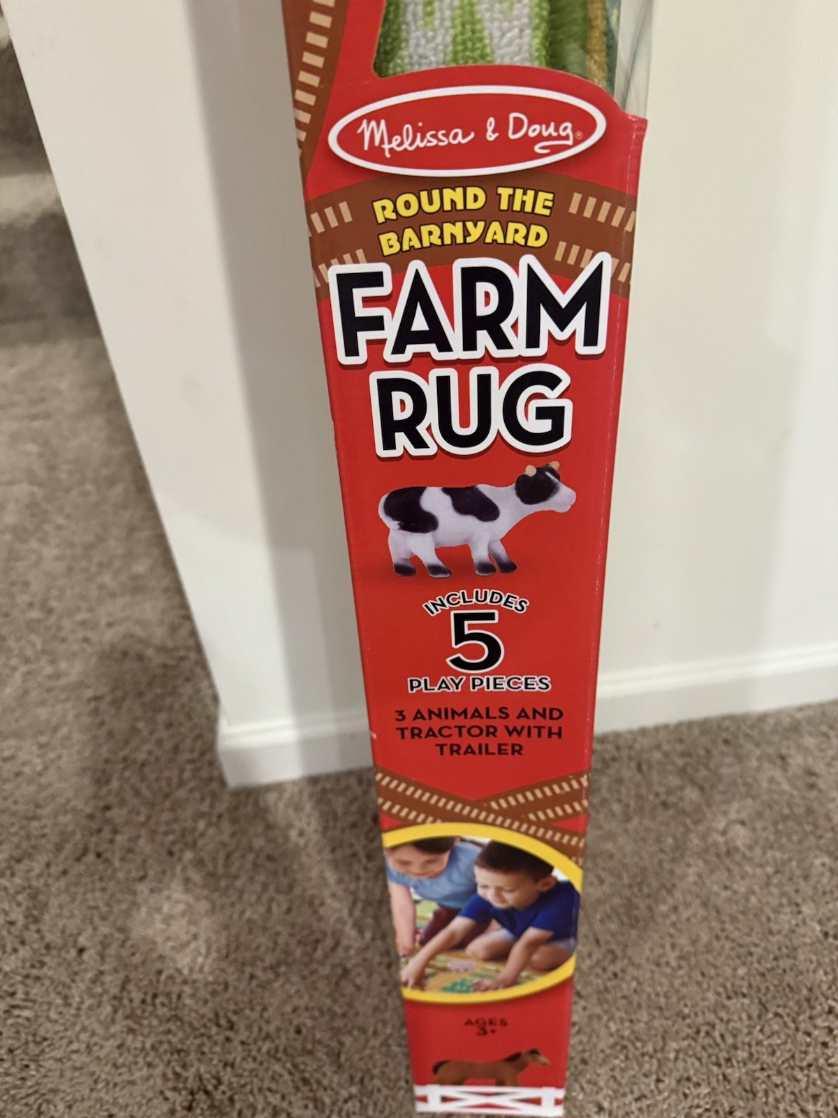 MELISSA & DOUG THE BARNYARD CHILDREN’S PLAYMAT FARM RUG 39 x 36″