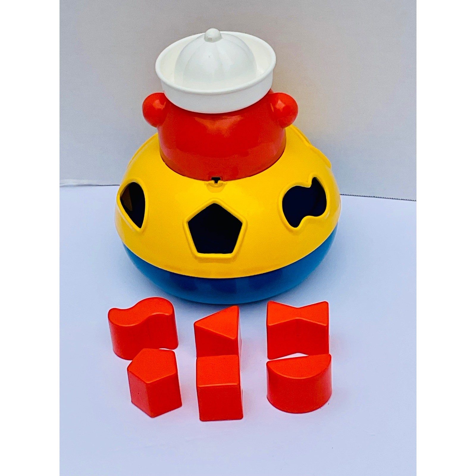 Playskool shape sorter sailor bear toddler preK toy vintage retro 80’s complete
