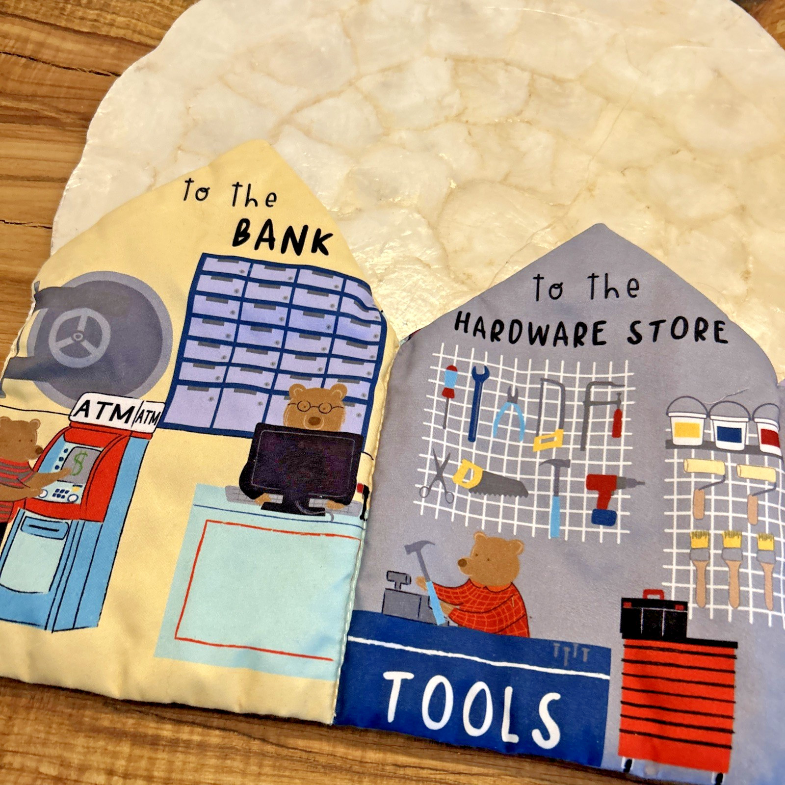 Mud Pie Out and About Errands Town Sensory Fold Out Soft Baby Book Crinkle