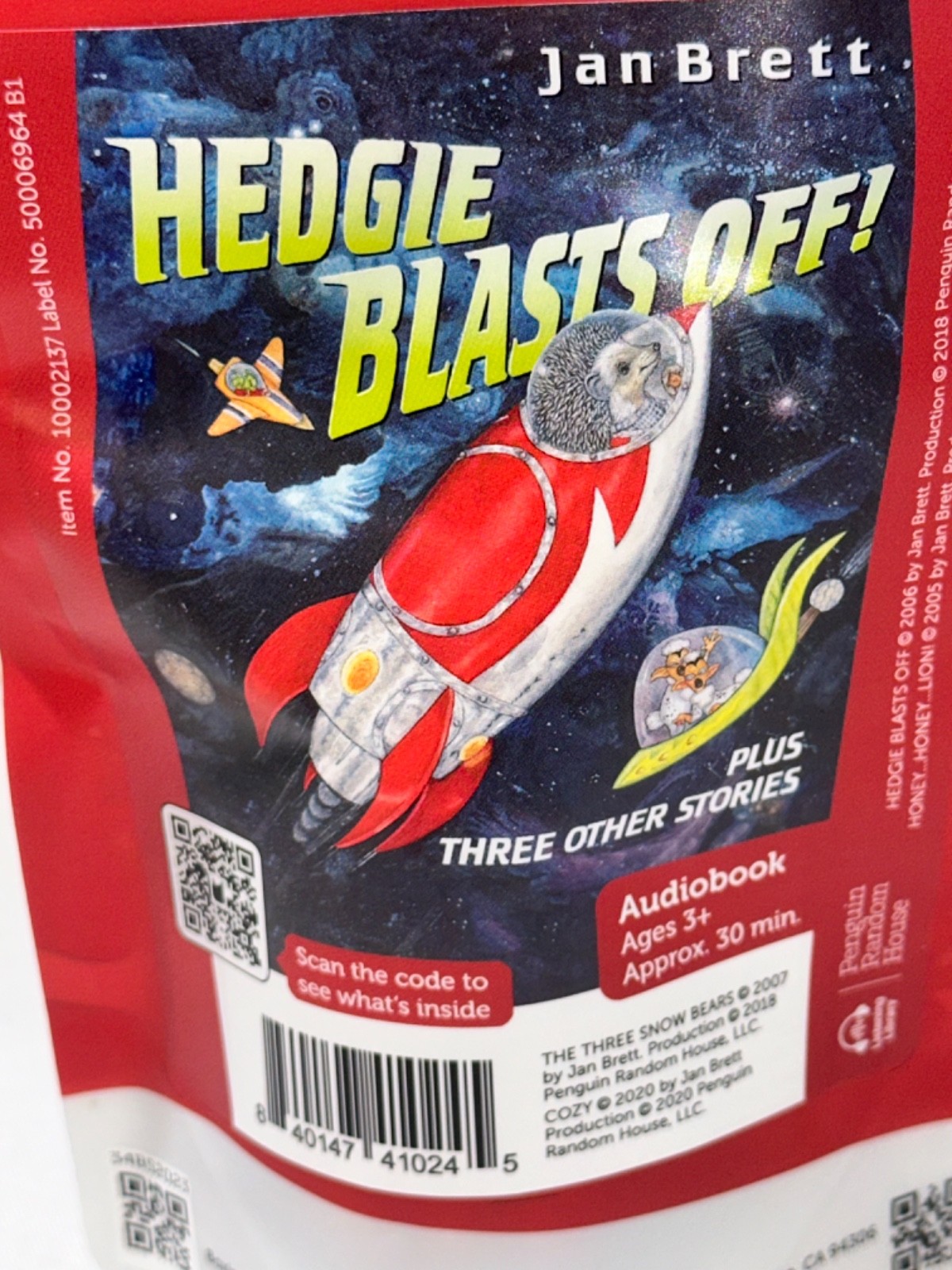 Tonies Characters-HEDGIE BLASTS OFF! & 3 Other Stories NEW SEALED