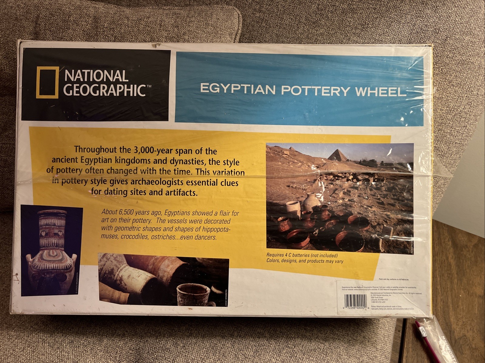National Geographic Motorized Egyptian Pottery Wheel Art Toy Throw Clay
