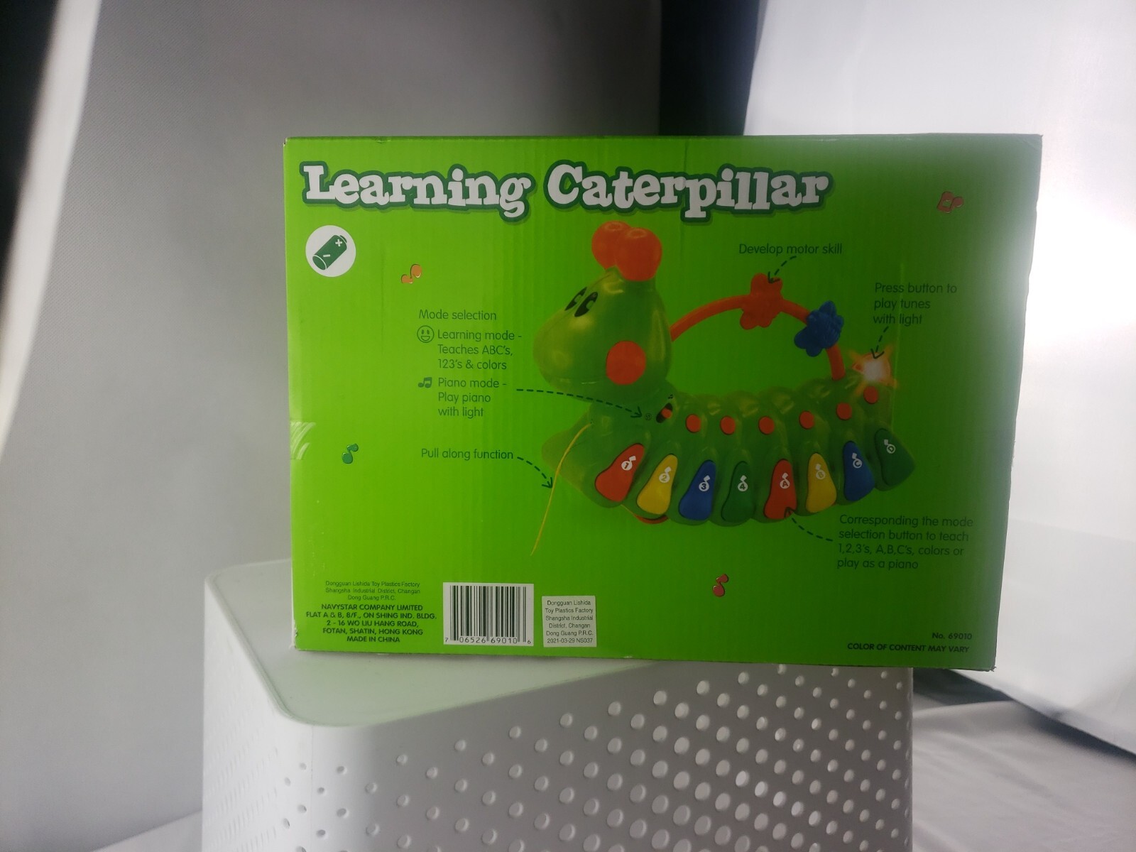 Learning Caterpillar 12M+ Teaches ABC’s 123’s & Colors Piano with light New