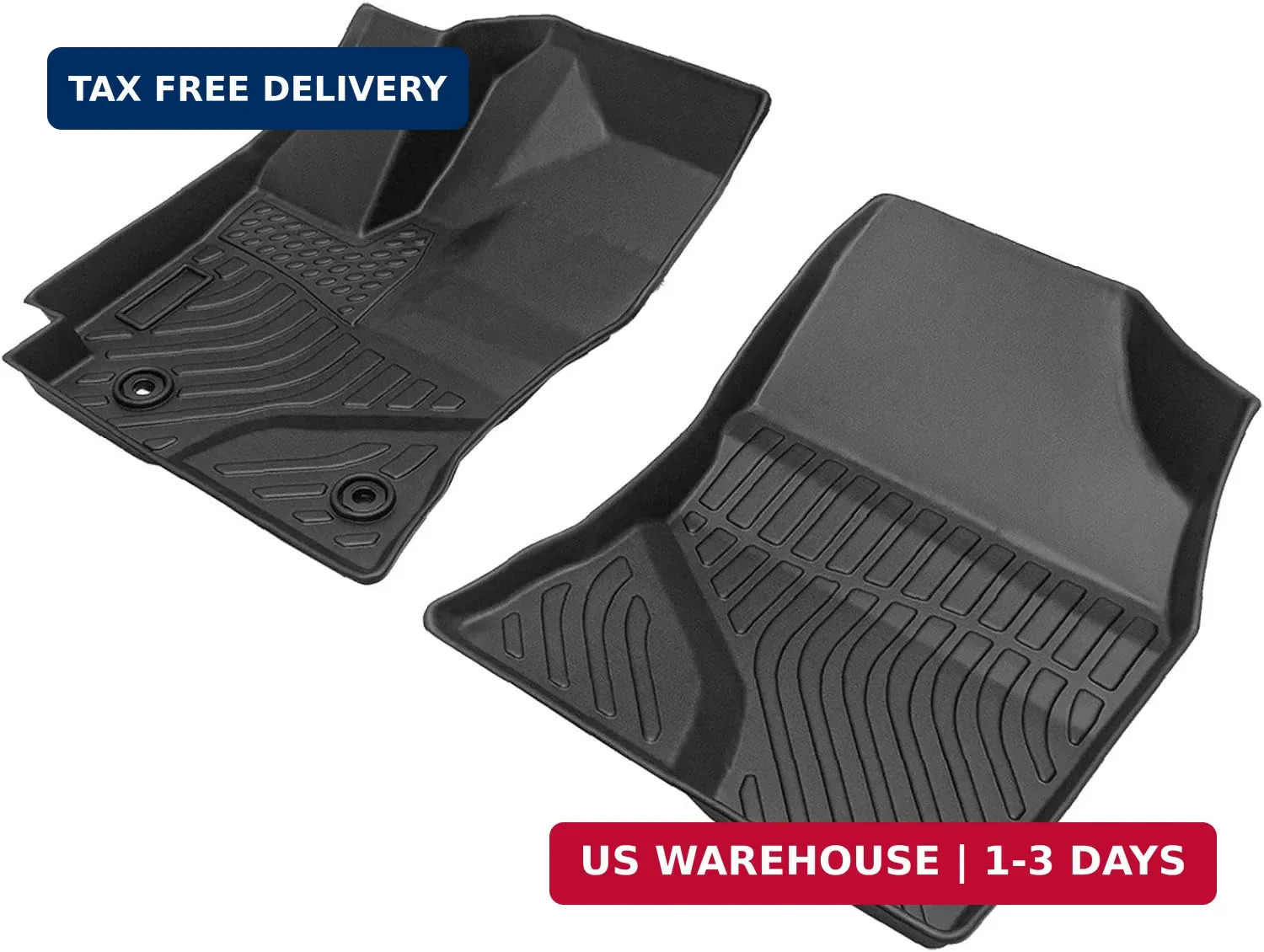 All Weather Rubber Car Floor Mats Compatible with 2014-2019 Toyota Corolla(NO FI