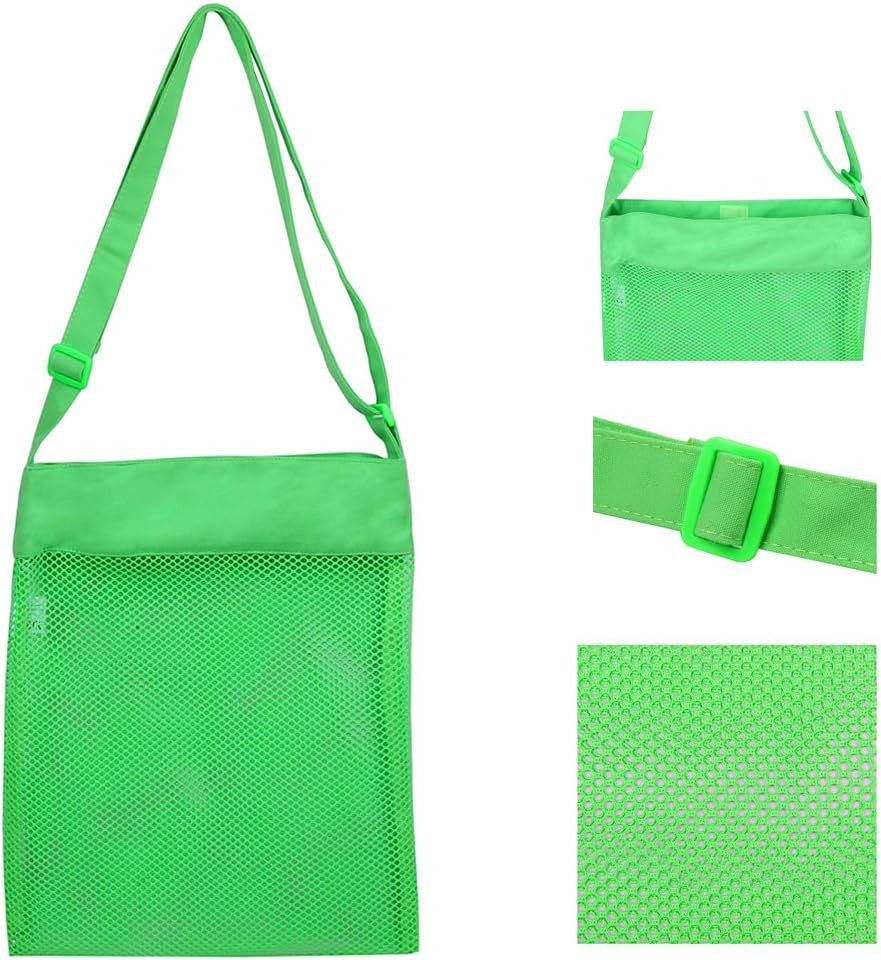 Colorful Mesh Beach Bags 11.4 x 13.7inch Breathable Sea Shell with…