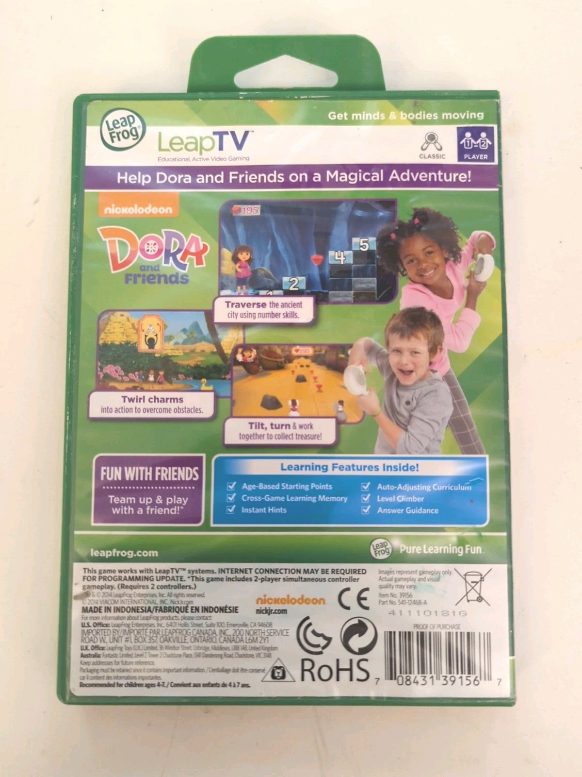 Leap Frog Leap TV Dora and Friends Mathematics Reading Educational Active Game