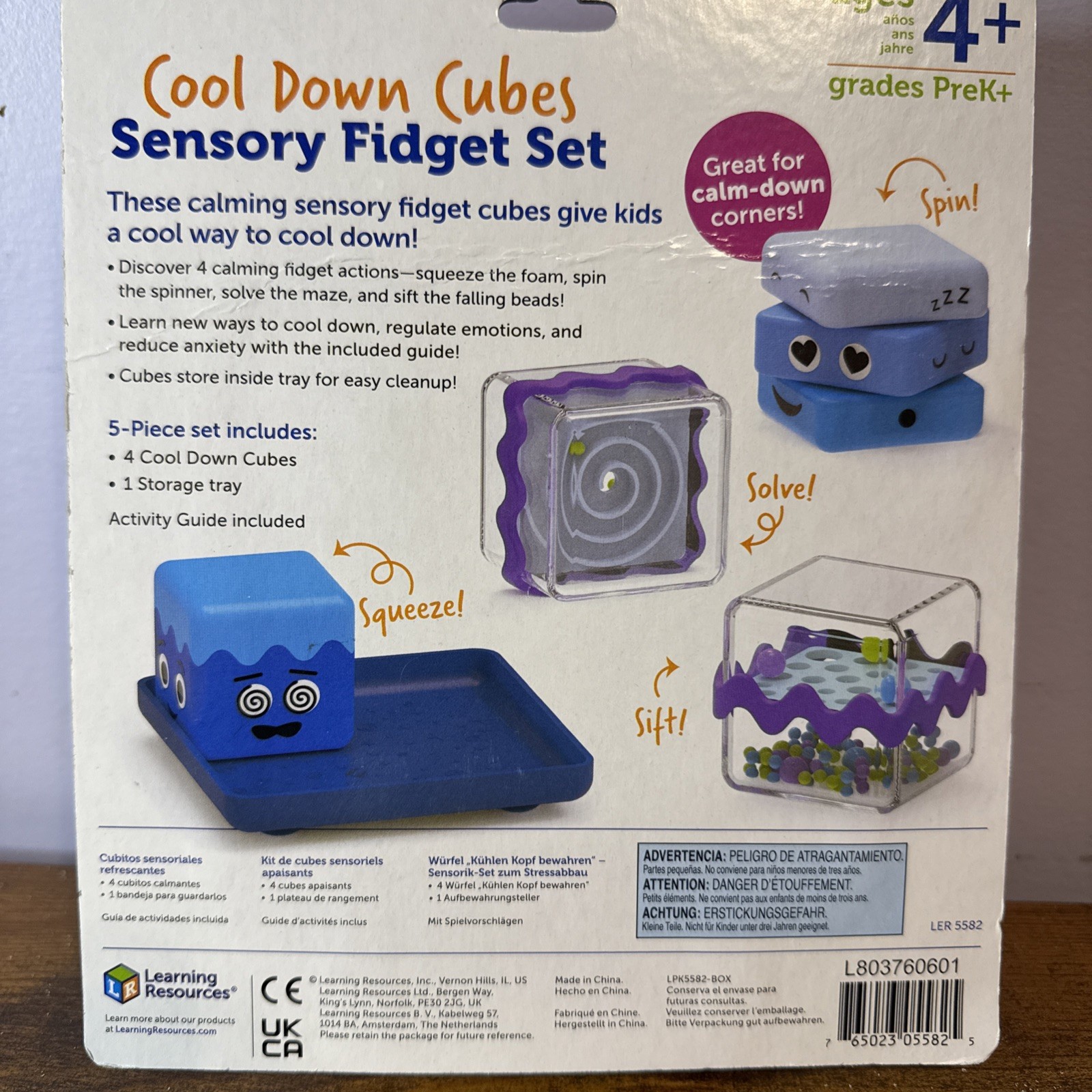 Learning Resources Cool Down Cubes Sensory Fidget Set, Fidgets for Kids New