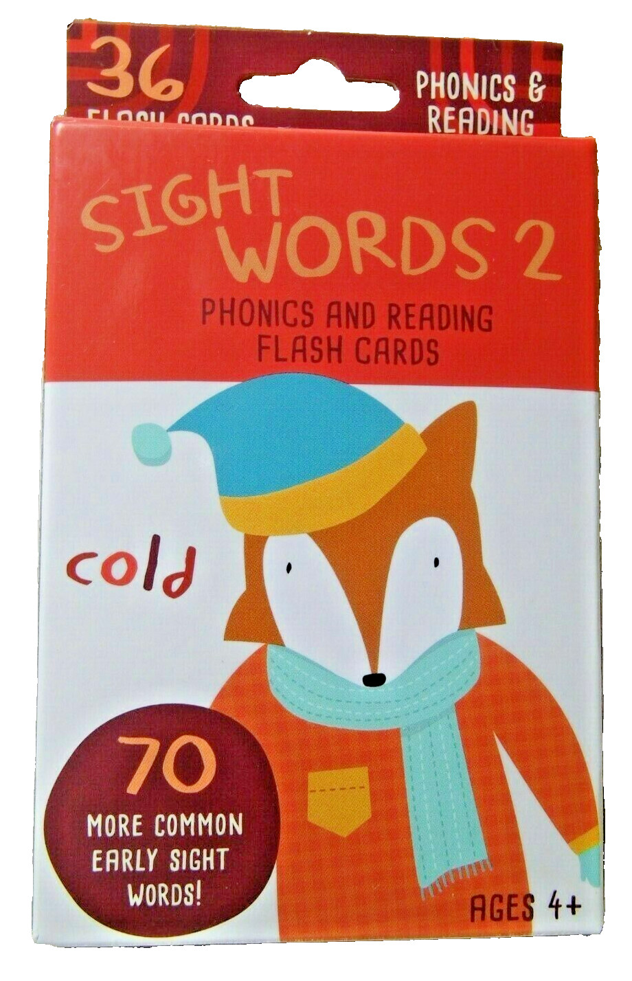 Lot of 4 Phonics & Reading 36 Flash Cards, Sight Words 2, Set of 4