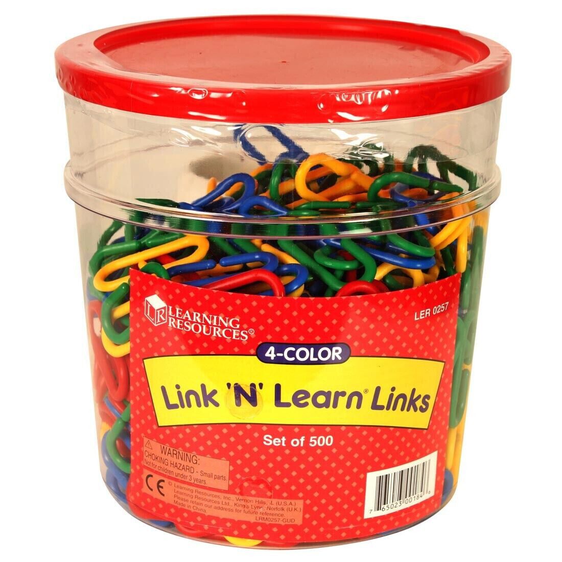 Learning Resources Link N Learn Links, 4 Colors, Set of 500 B5097990112