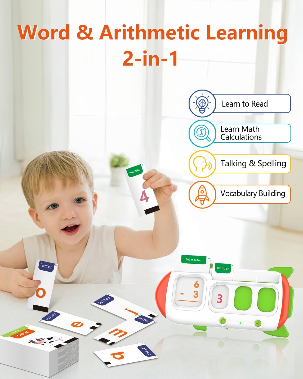 Math Games and Flash Cards for Toddlers 5-7, Speech Therapy, Autism Sensory Toys