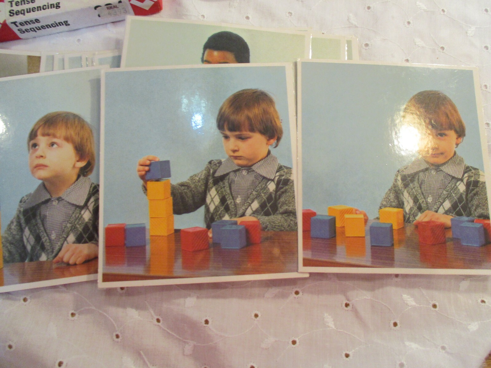 Vintage 1982 LDA Learning Development Aids Cards Photos Tense Sequencing England