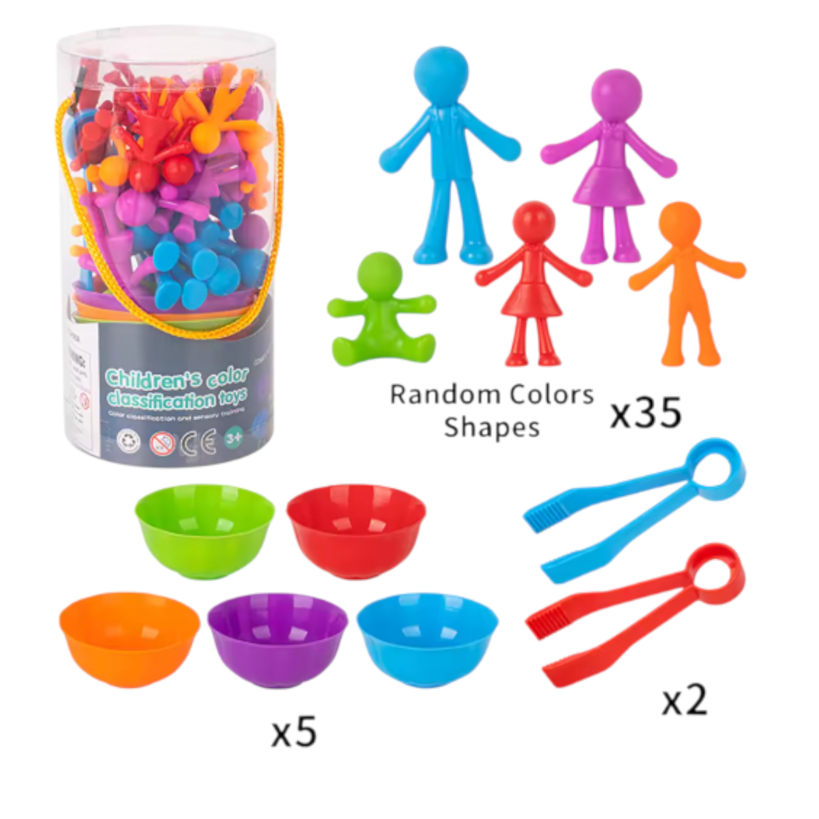 Animal Sorting Toy Color Matching Math Learning Set for Kids Family members