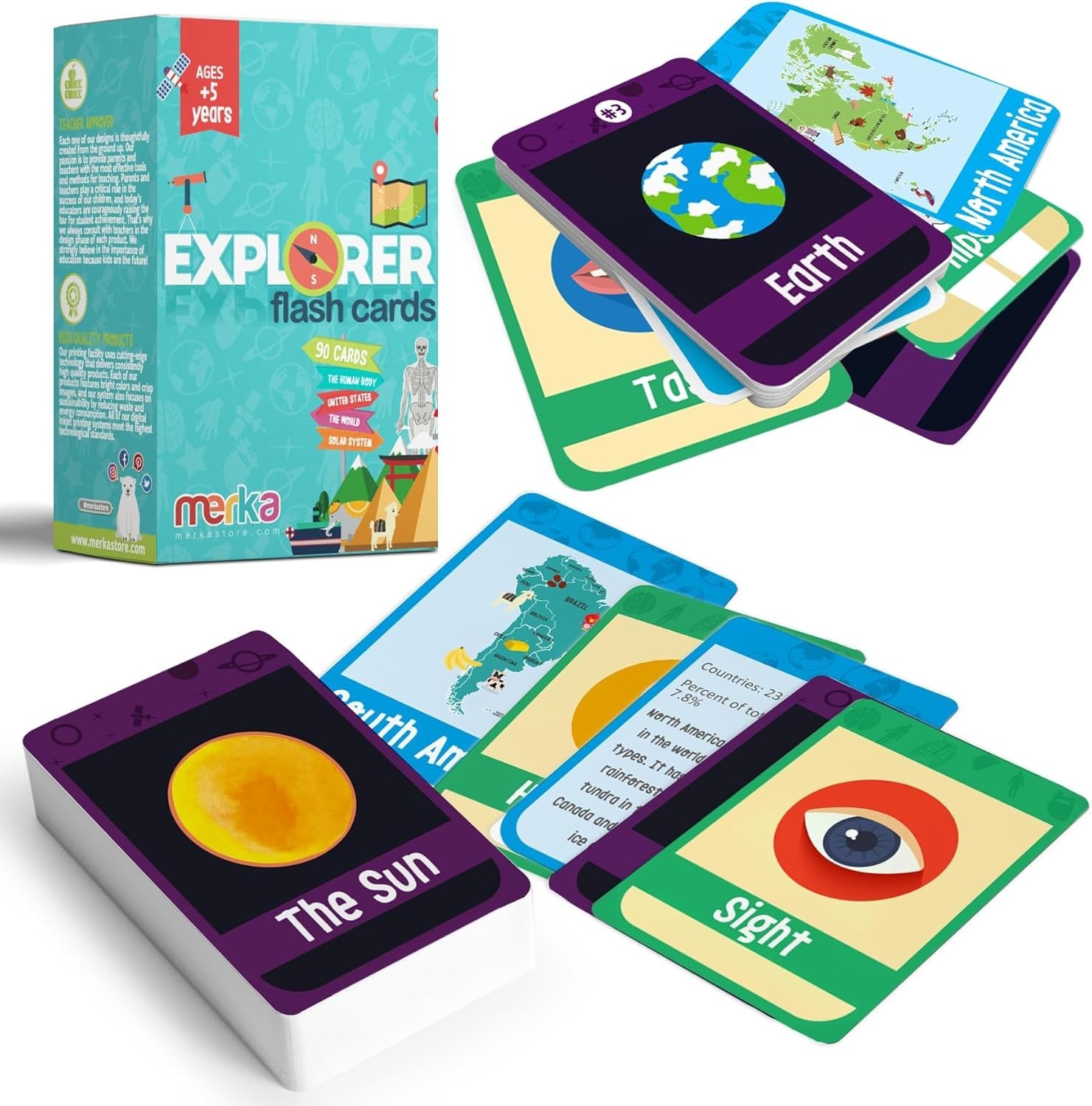 Bright and Colorful 90-Count Flash Cards – Perfect for Homeschool Education