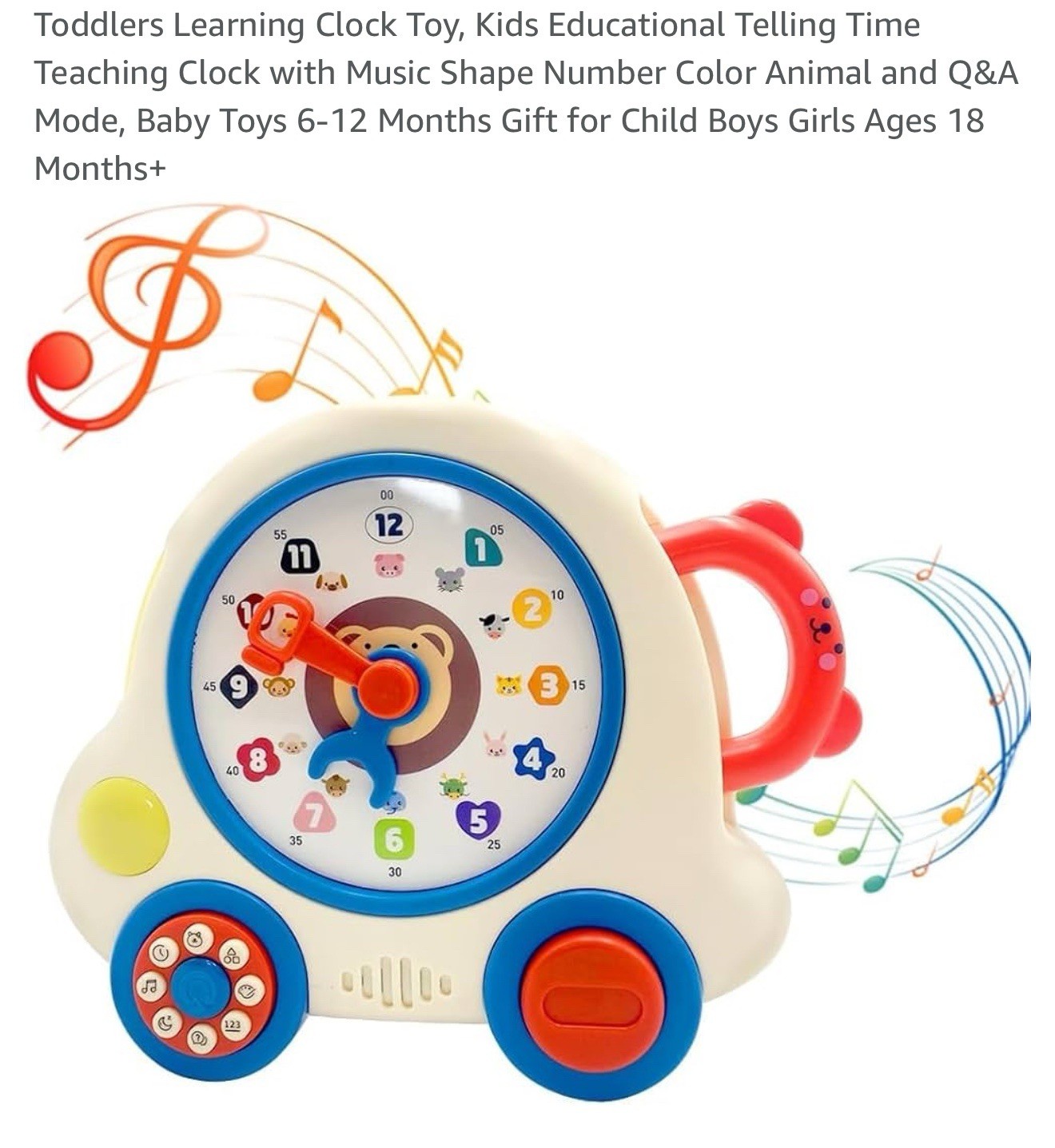 🚨 NEW – Learning Machine Clock Interactive Educational Multiple Cognition Toy