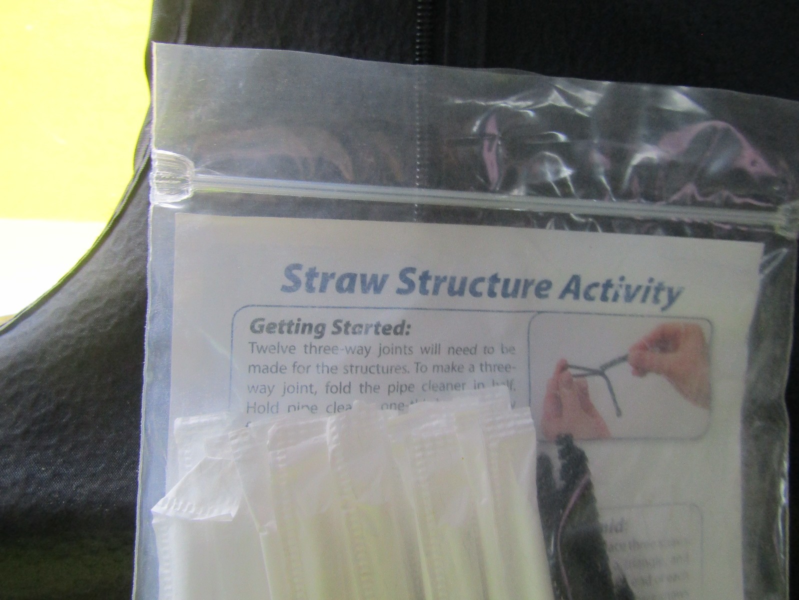 Pitsco Straw Structure Activity STEM Geometry Engineering Learning Kit FREE SHIP