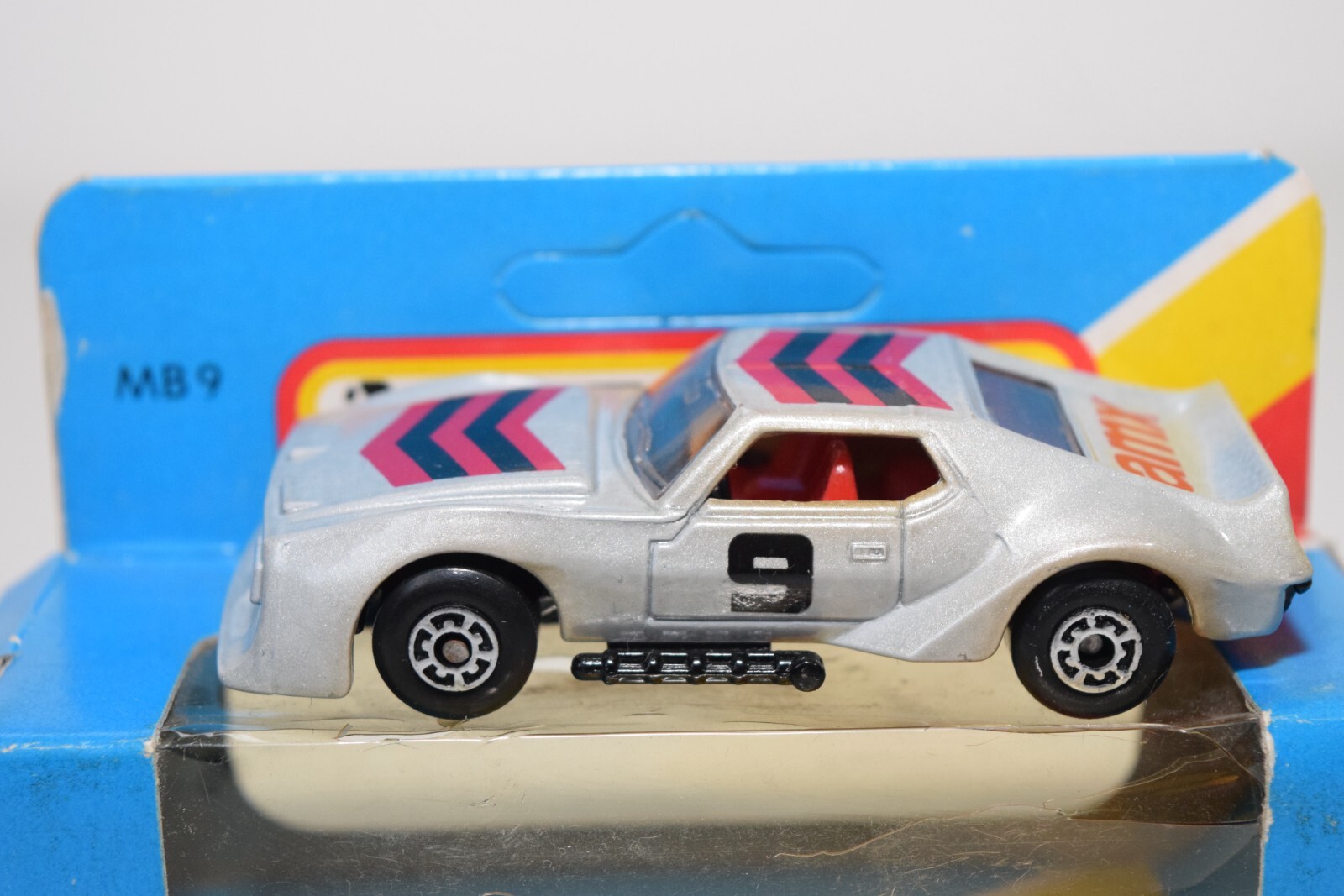 A94 1:64 3 INCH MATCHBOX LESNEY MB-9 MB9 MB 9 AMX JAVELIN METALLIC GREY MIB