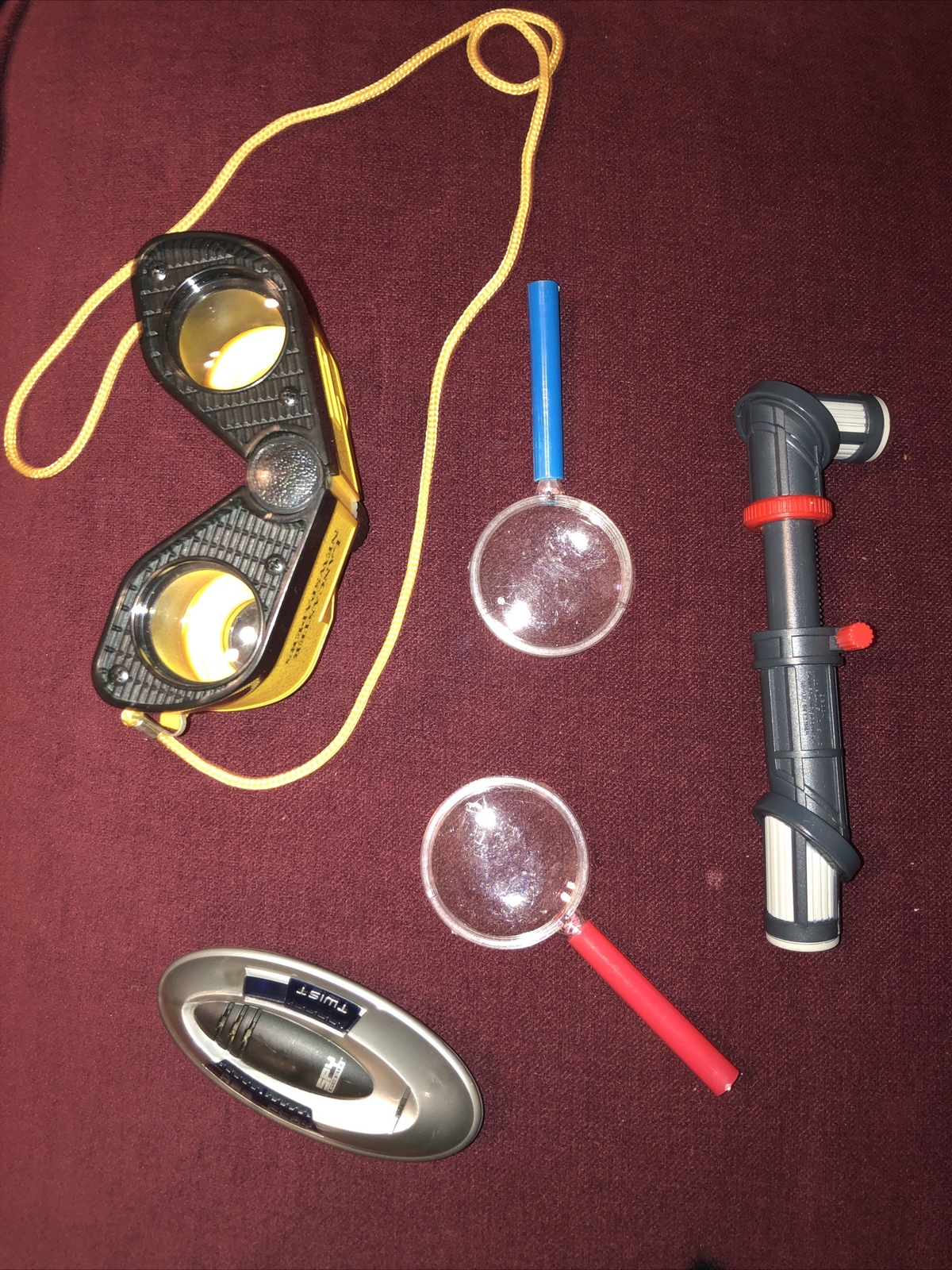 Children’s Detective Kit-Binoculars, 2 Magnifying Glasses, Spy Recorder & More