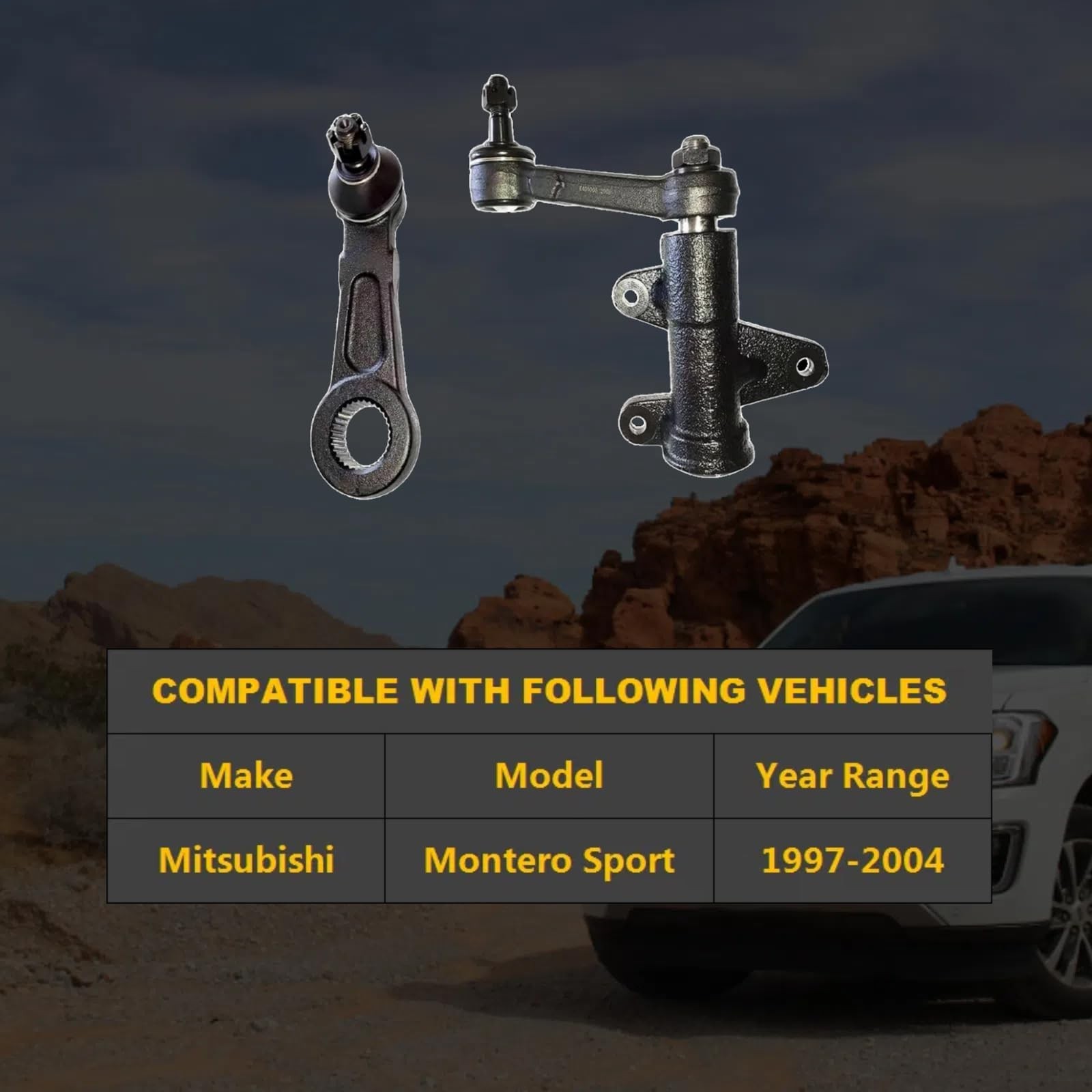 2PC Pitman Arm and Idler Arm Kit K90333 K400005 for Mitsubishi Montero Sport …