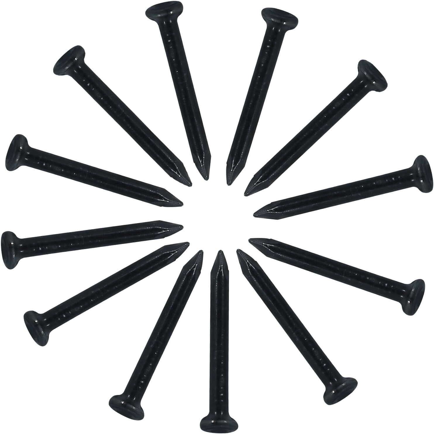 Hordion 100pcs Hardware Nails 1 inch, Carbon Steel Point Tip Cement Nails