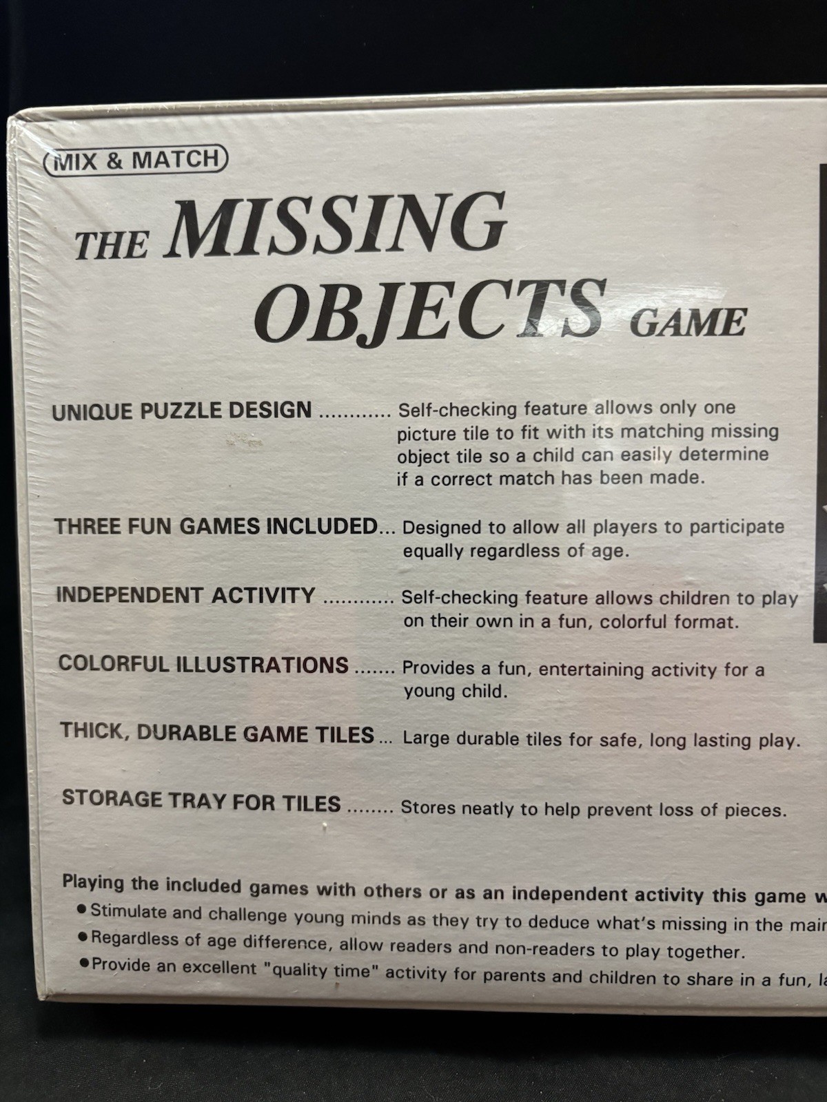 VTG 1995 Mix & Match MISSING OBJECTS Game NEW Sealed Made in USA Fast Shipping!