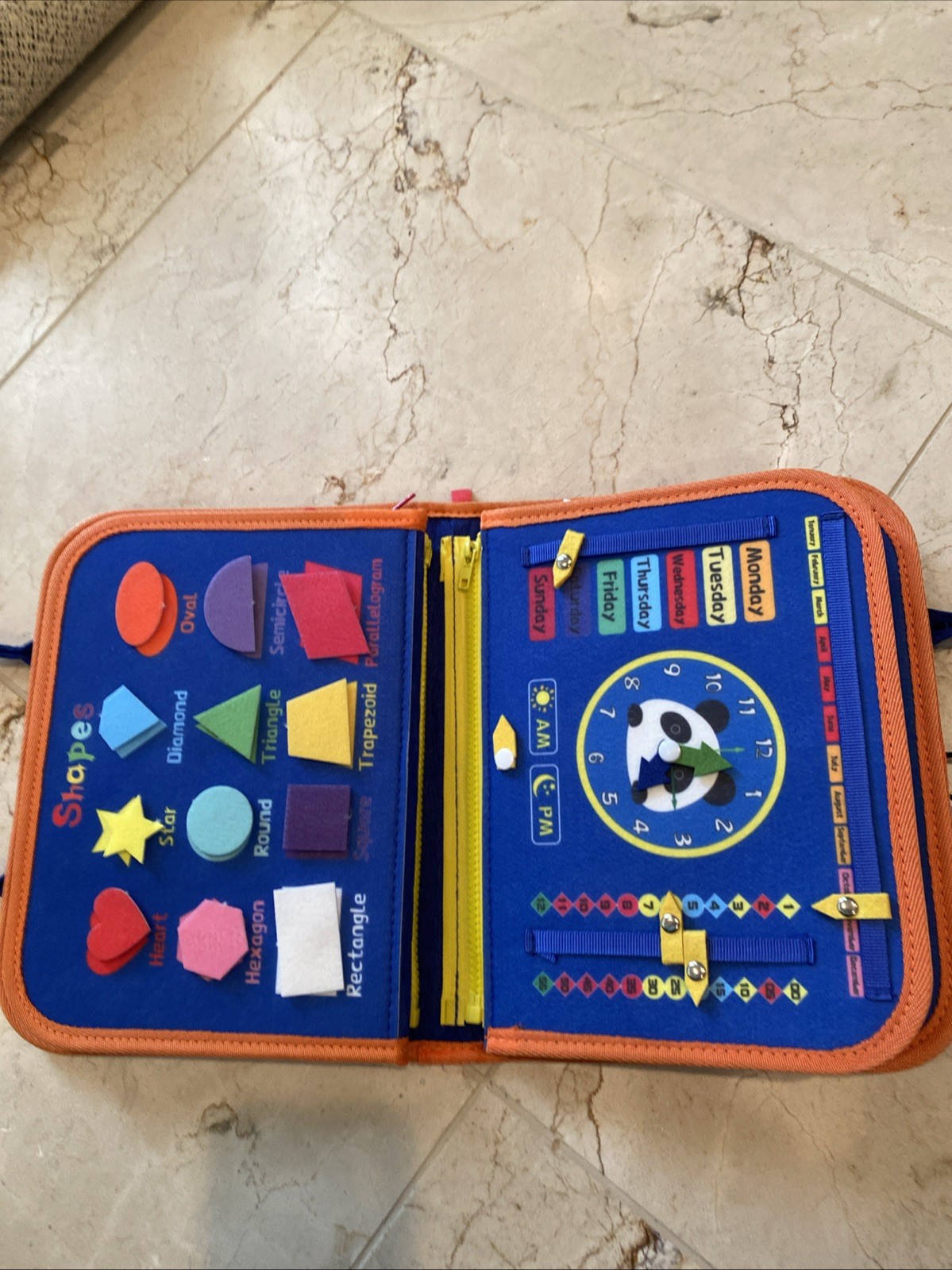 Toddlers Alphabet Board with Busy Book Carry Case Toy Age
