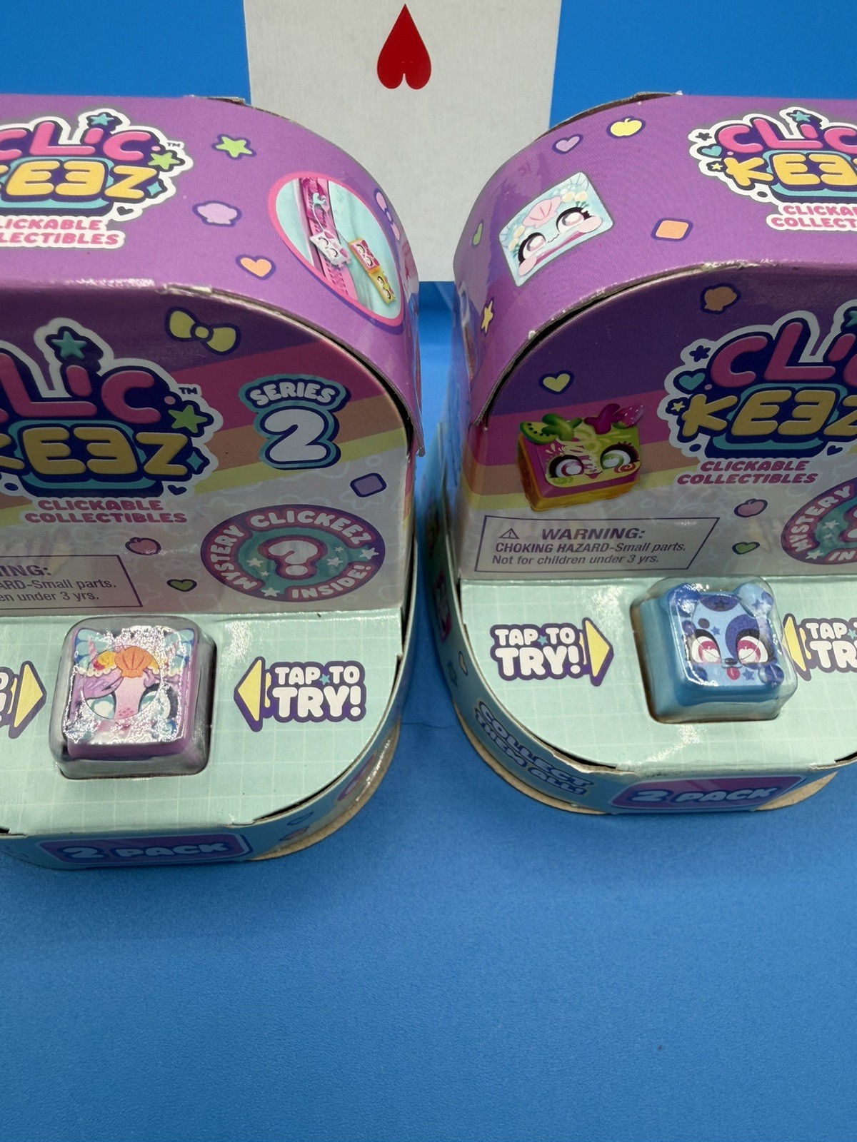 Bundle of 2 Clickeez Series 2 Clickable Collectible Toy 2-Pack Mystery Blind Box
