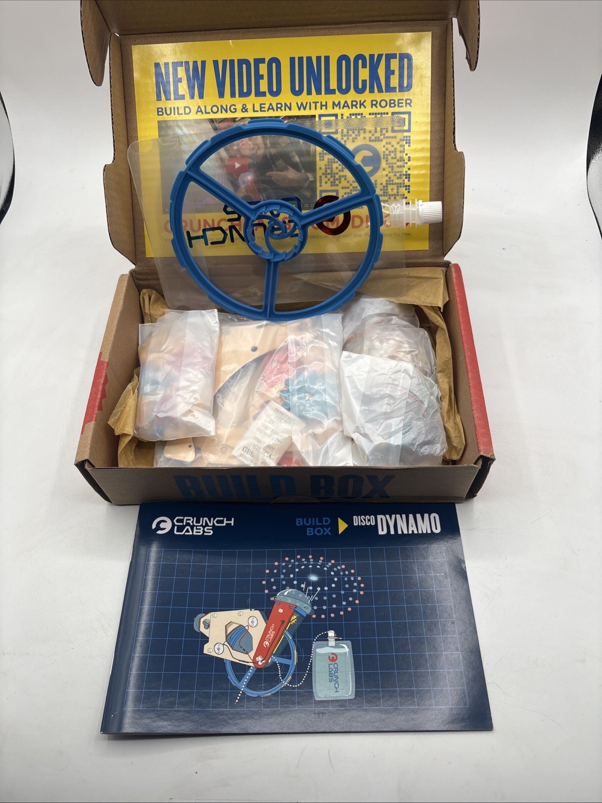 Crunch Labs By Mark Rober S.T.E.M. Build Box -Disco Dynamo, NEW open Box