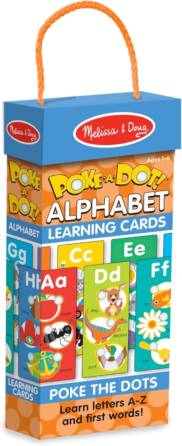 Melissa & Doug Poke-a-Dot! Alphabet Jumbo Learning Cards, 13 Double Sided