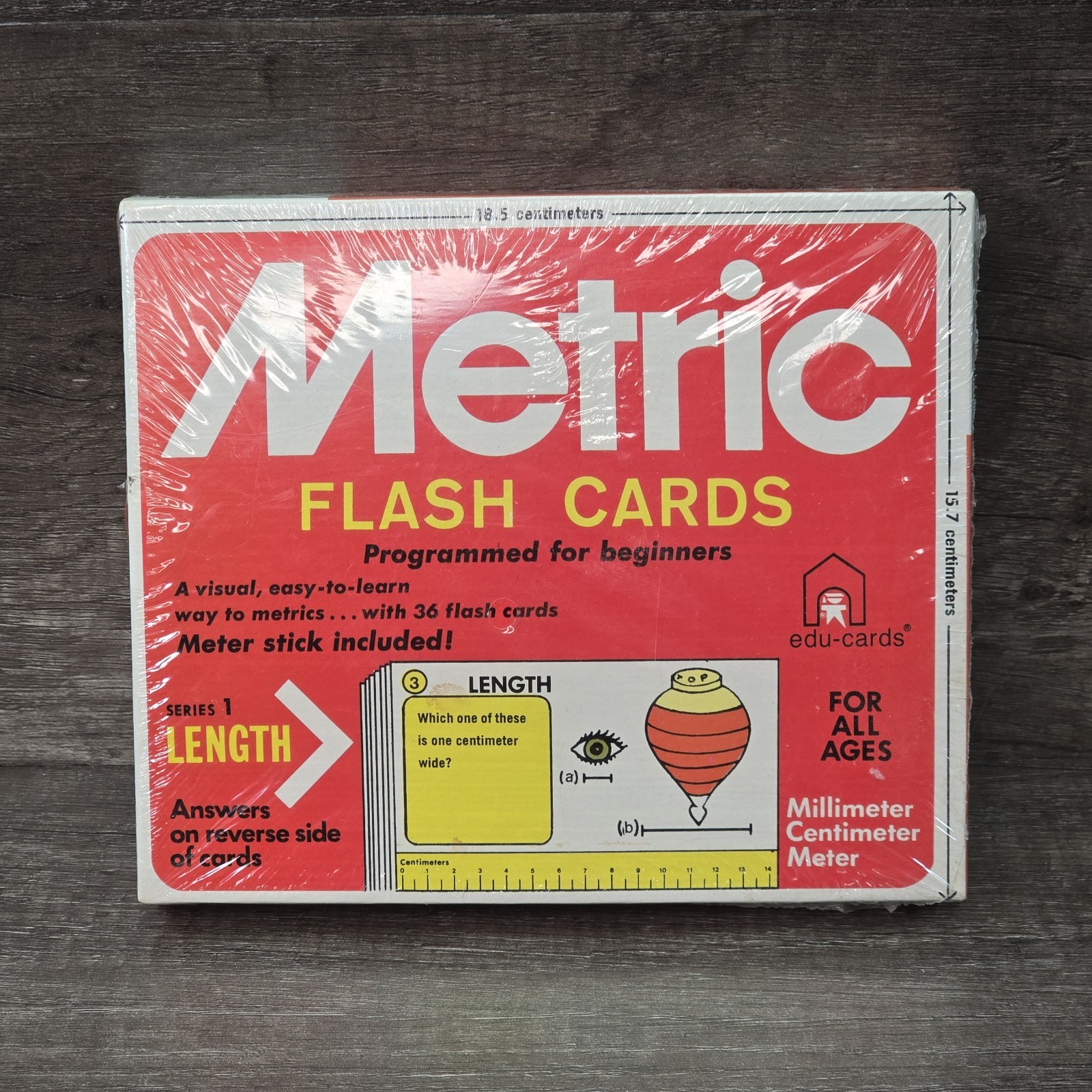 1976 METRIC FLASH CARDS Edu-Cards Binney & Smith No. 266