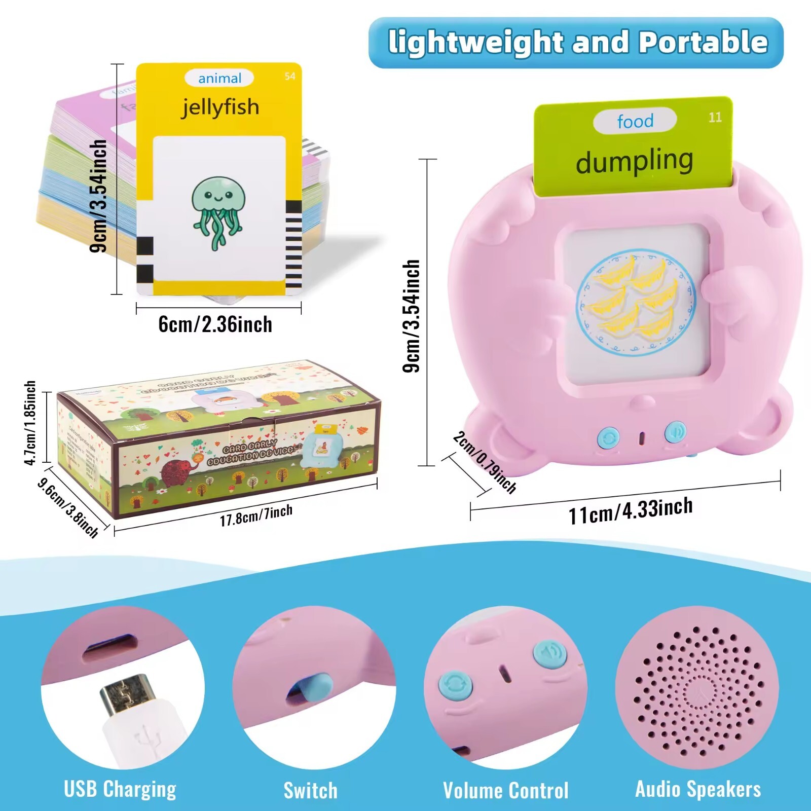 Toddler Toys Talking Flash Cards 224 Sight Words Pocket Speech for Toddlers