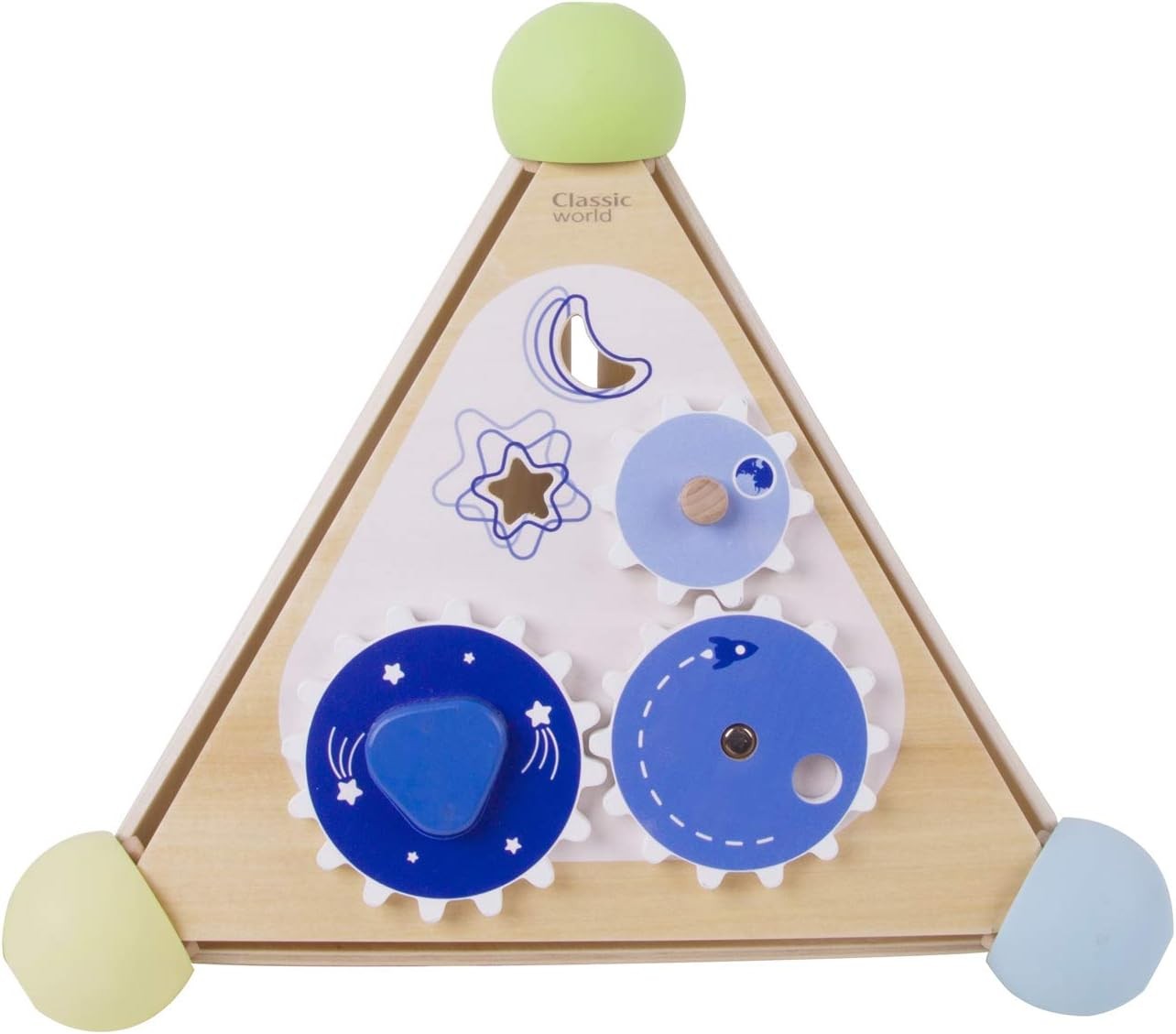 Classic World Wooden Pyramid Activity Box, Educational Activity Cube, Baby Multi