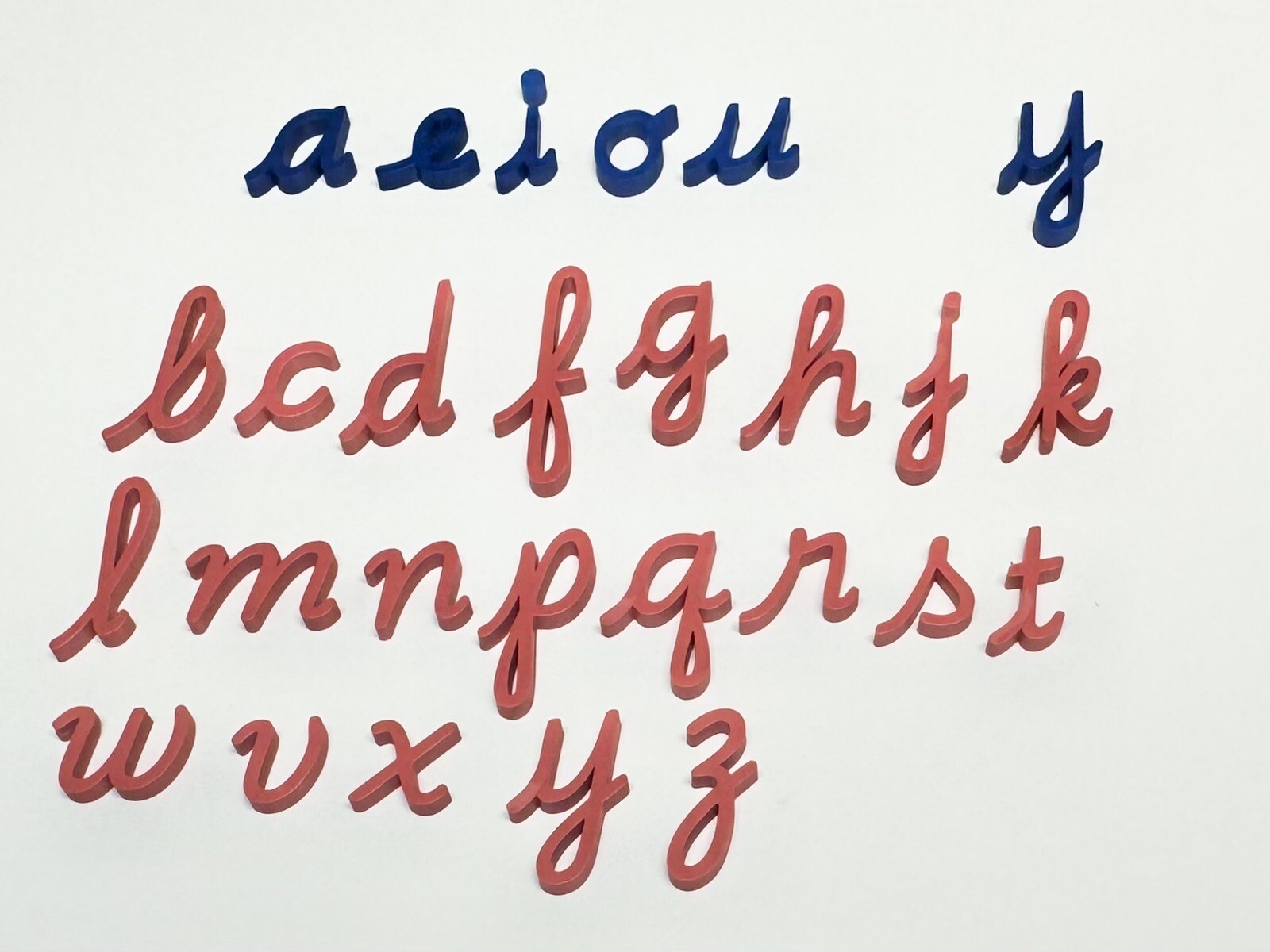 Montessori Cursive Movable Alphabet Preschool Spelling Learning set