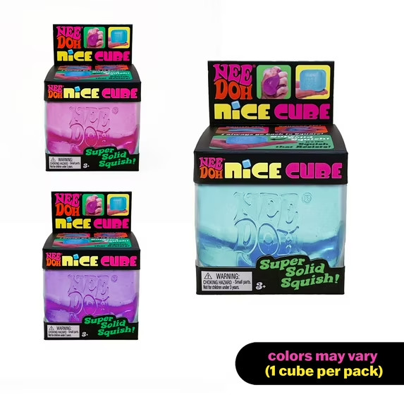 Schylling NeeDoh Nice Cube Super Solid Squish Sensory Toy Choose Color New 🧊
