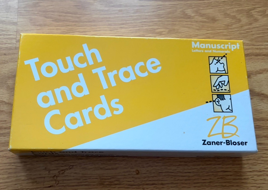 Zaner-Bloser Touch And Trace Cards Manuscript Letters Prewriting Classroom