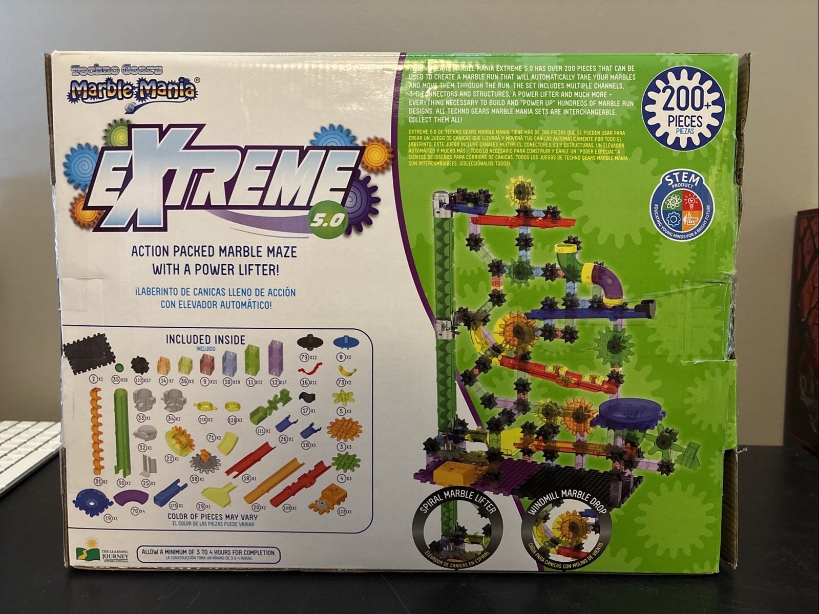 Extreme 5.0 Action Packed Marble Maze with Power Lifter- 200 Pieces – STEM Toys