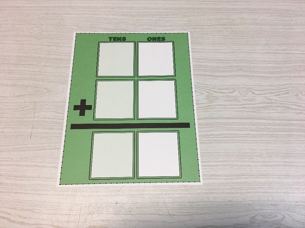 Set of 2 – Laminated Math Work Mats #22 – Dry Erase