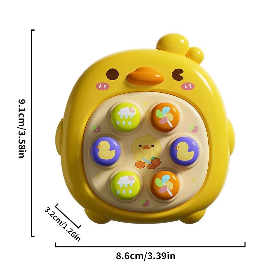 Cartoon whack-a-mole game decompression toy to exercise reflexes