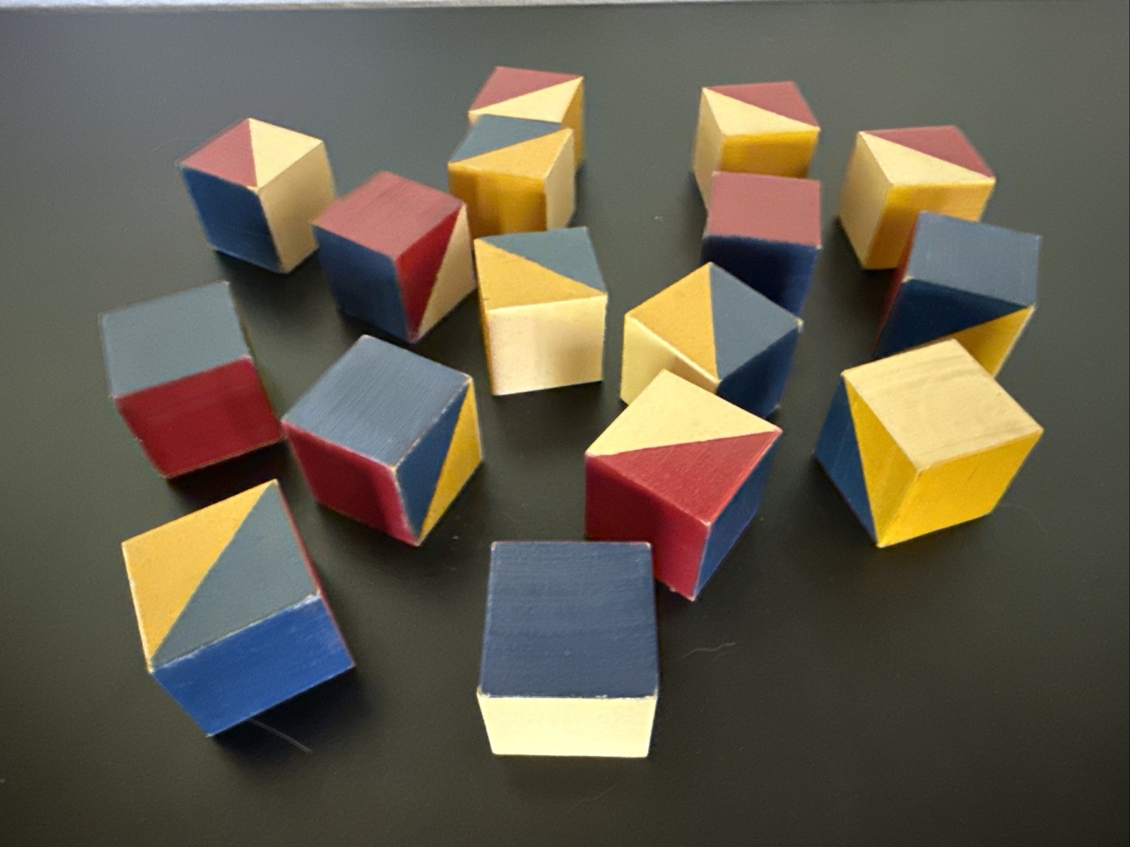 Vintage WBI Block Design Test – 16 Blocks – Kohs Style Wechsler IQ Test w/Box
