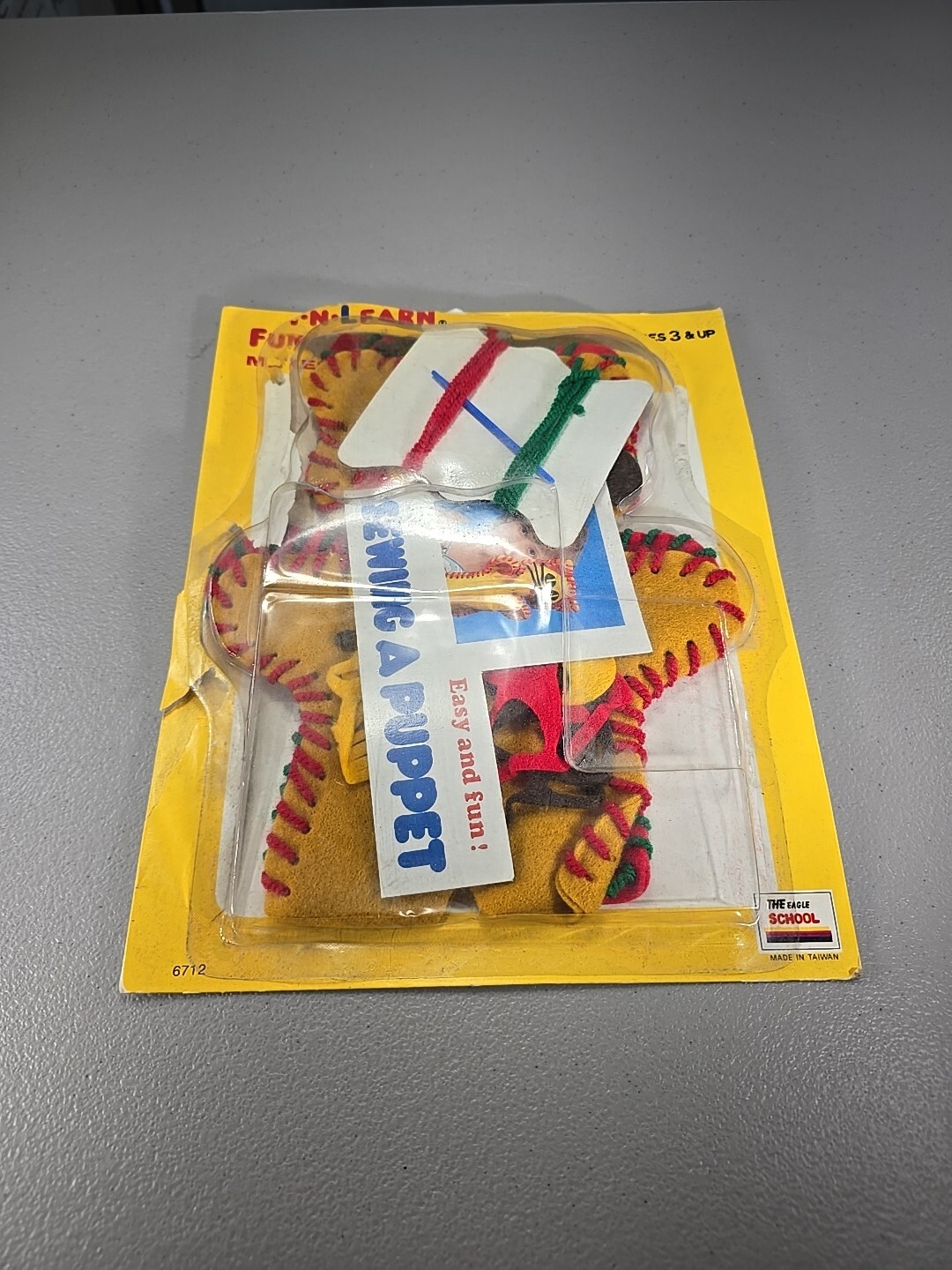 Vintage The Eagle School “Sewing A Puppet” Fun-N-Learn Open Package