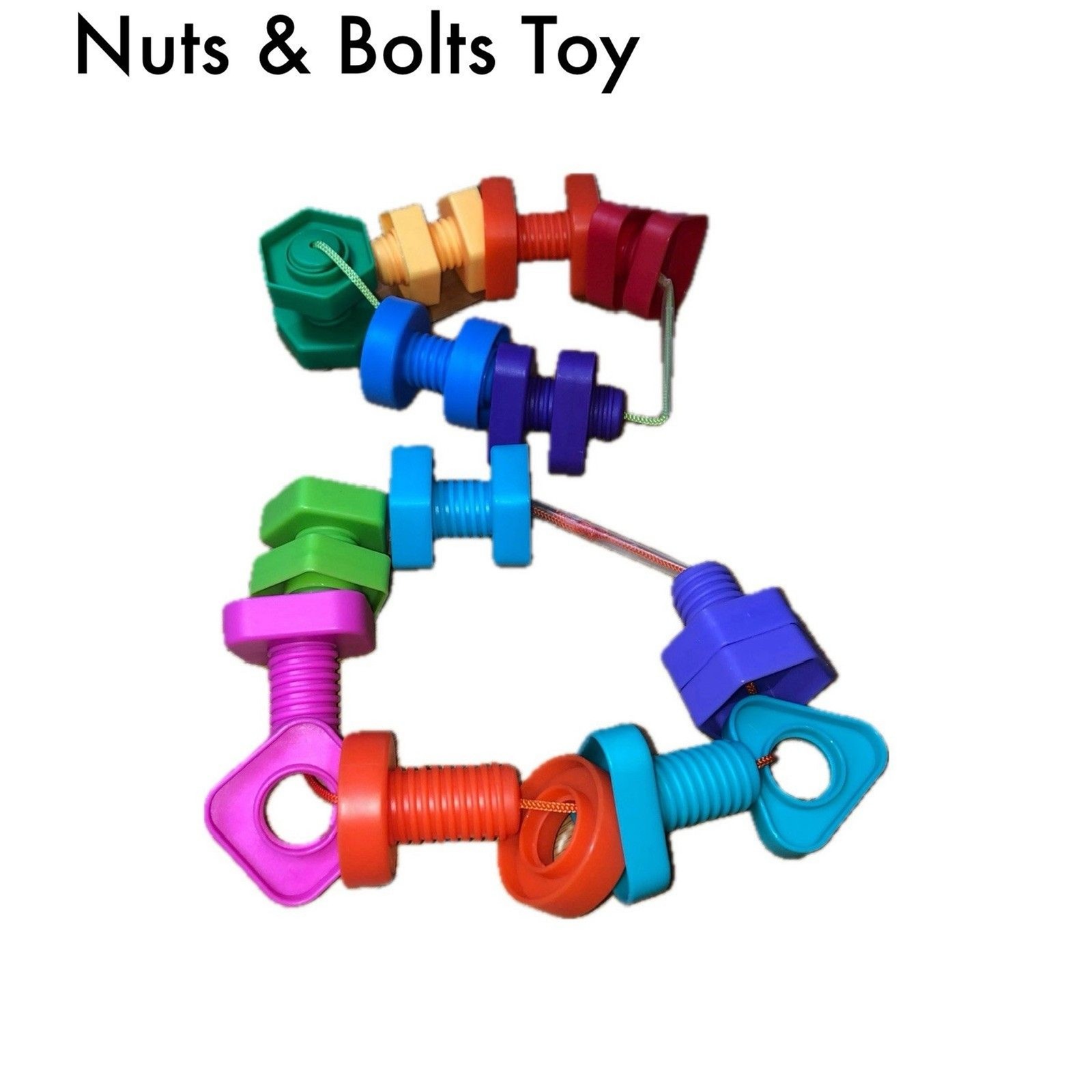 Jumbo Nuts & Bolts Toy Set Fine Motor Skills Montessori Style STEM Preschool OT