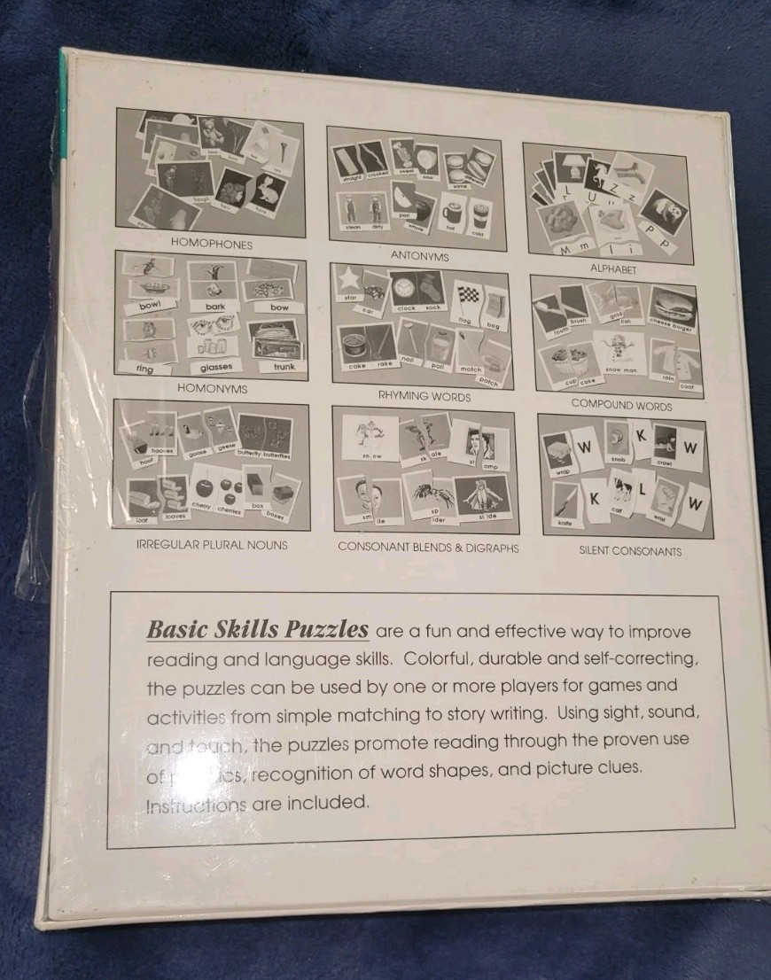Didax Basic Skills Puzzles Irregular Plural Nouns Hands On Phonics ~ age 3+ New