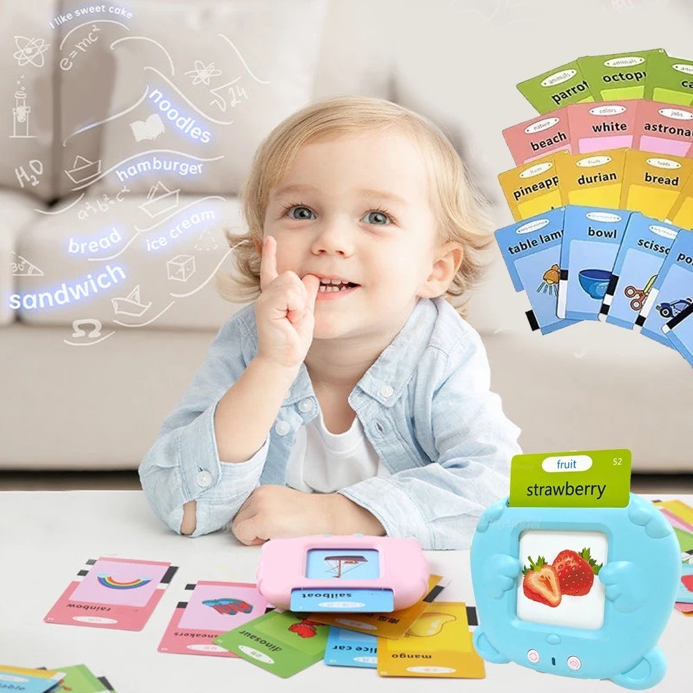 Talking Flash Cards for Kids Early Learning Educational Toy with Audio Sounds Mo