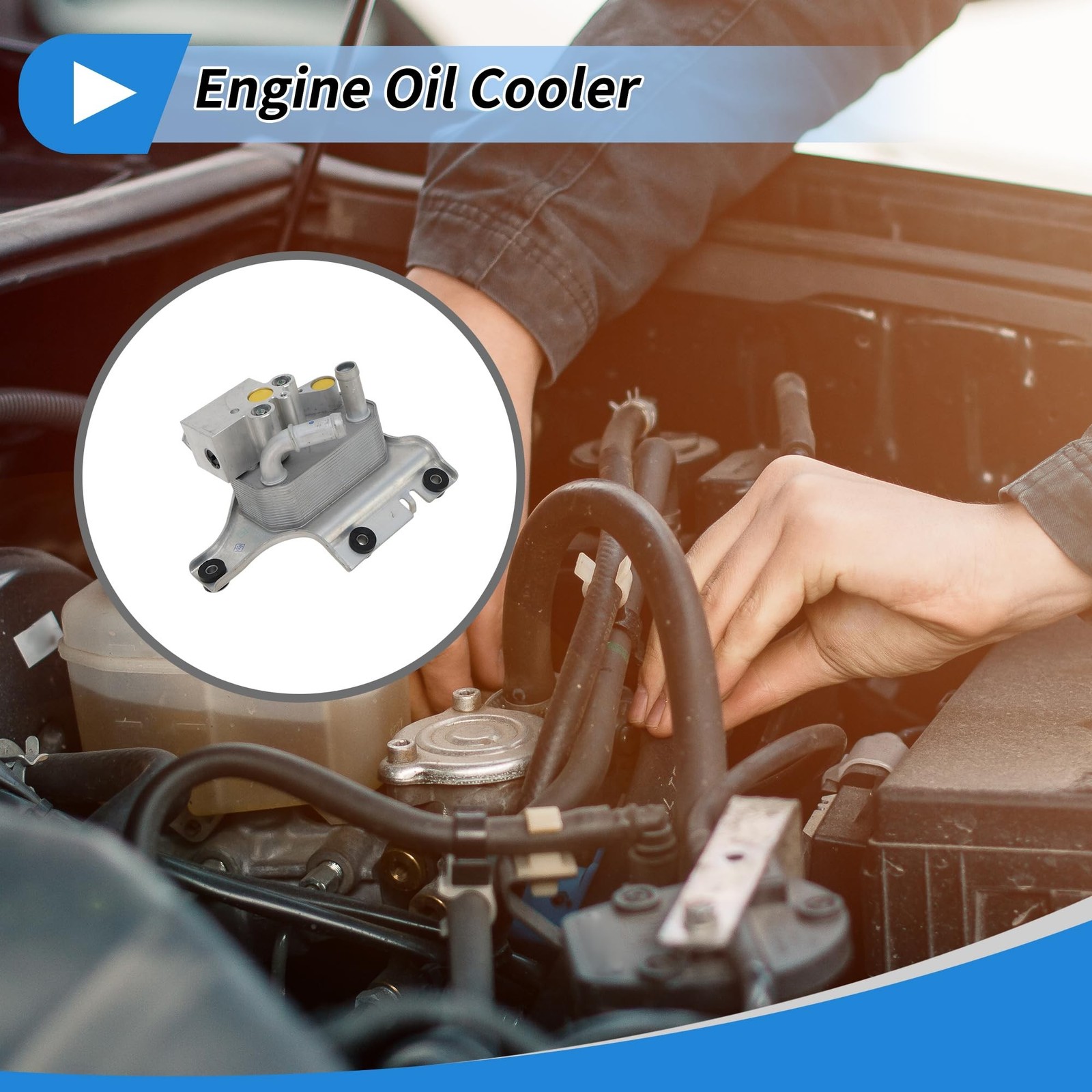 Engine Oil Cooler for Ford Expedition 2020-2020 V6 3.5L Transmission Oil Cool…