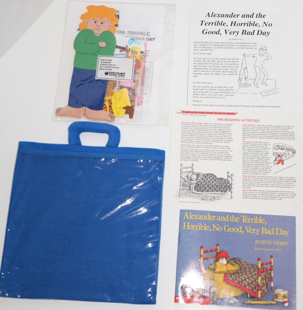 Alexander Horrible Terrible No Good Very Bad Day Felt Storytelling Kit Book Set