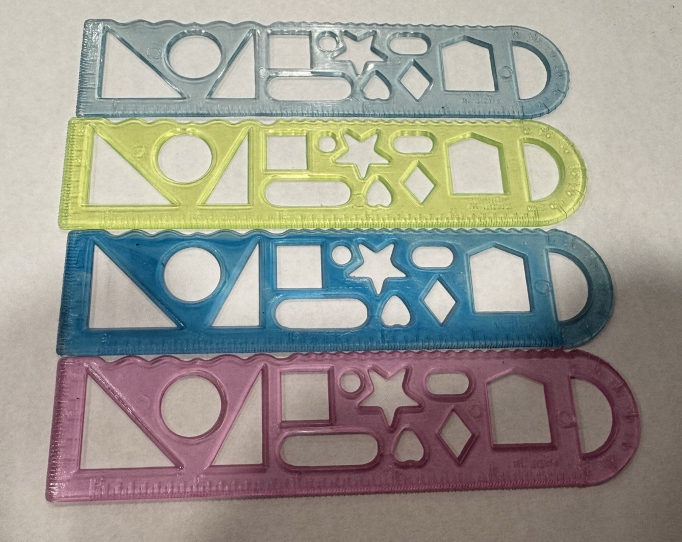 Lot of 215 6 in Ruler/Stencil Giveaways Party Favors Gifts